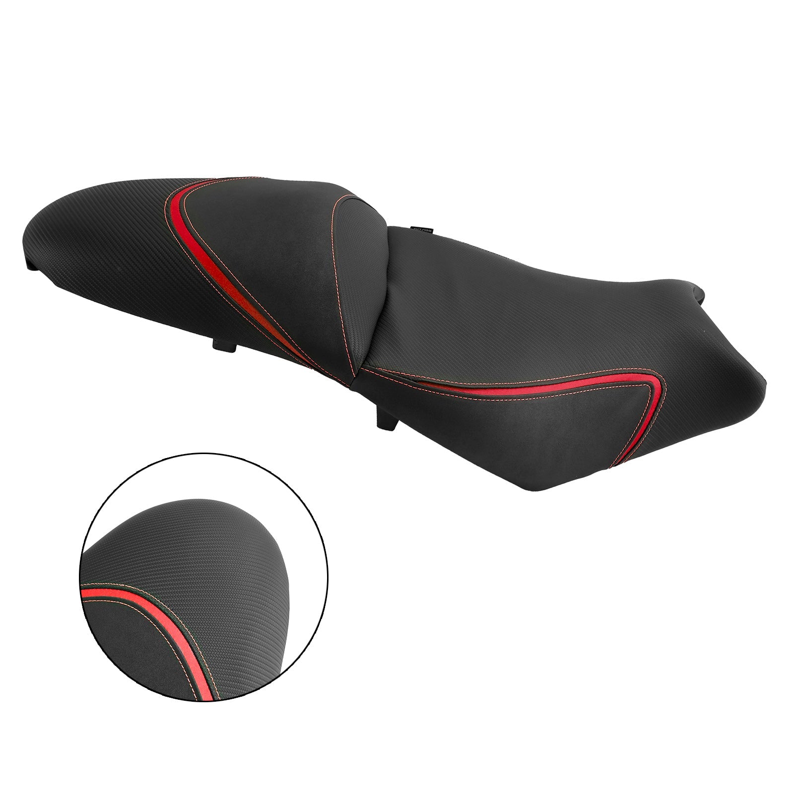 Saddle de pasajeros delanteros y traseros rojos para Kawasaki Versys 650 2022-2024
