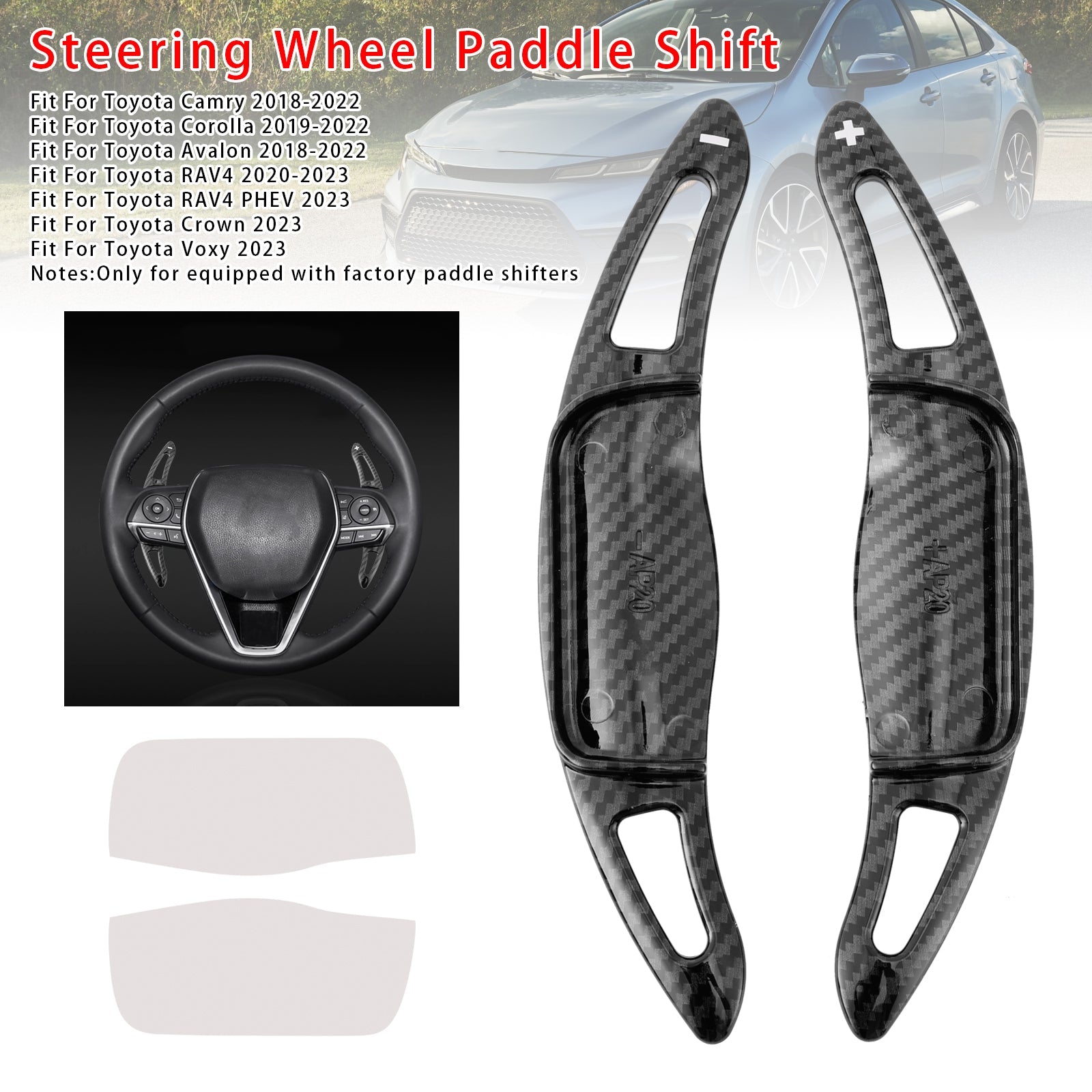 Verlenging van snelheidsverandering Pallets stuurwiel voor Toyota Camry Avalon