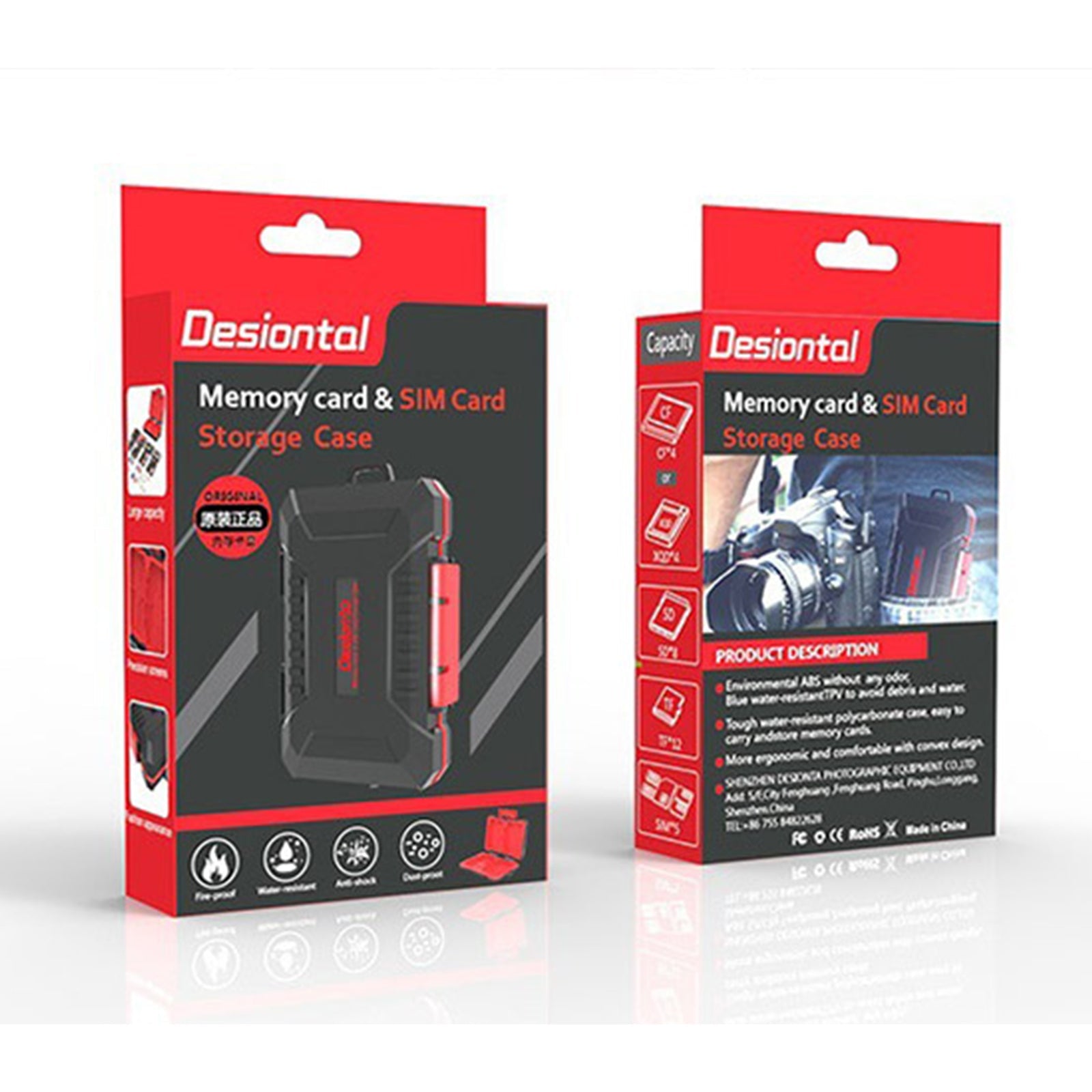 Kameran muistikortin suojakotelo, vedenpitävä ja putoamisen estävä SD-kortin säilytyslaatikko