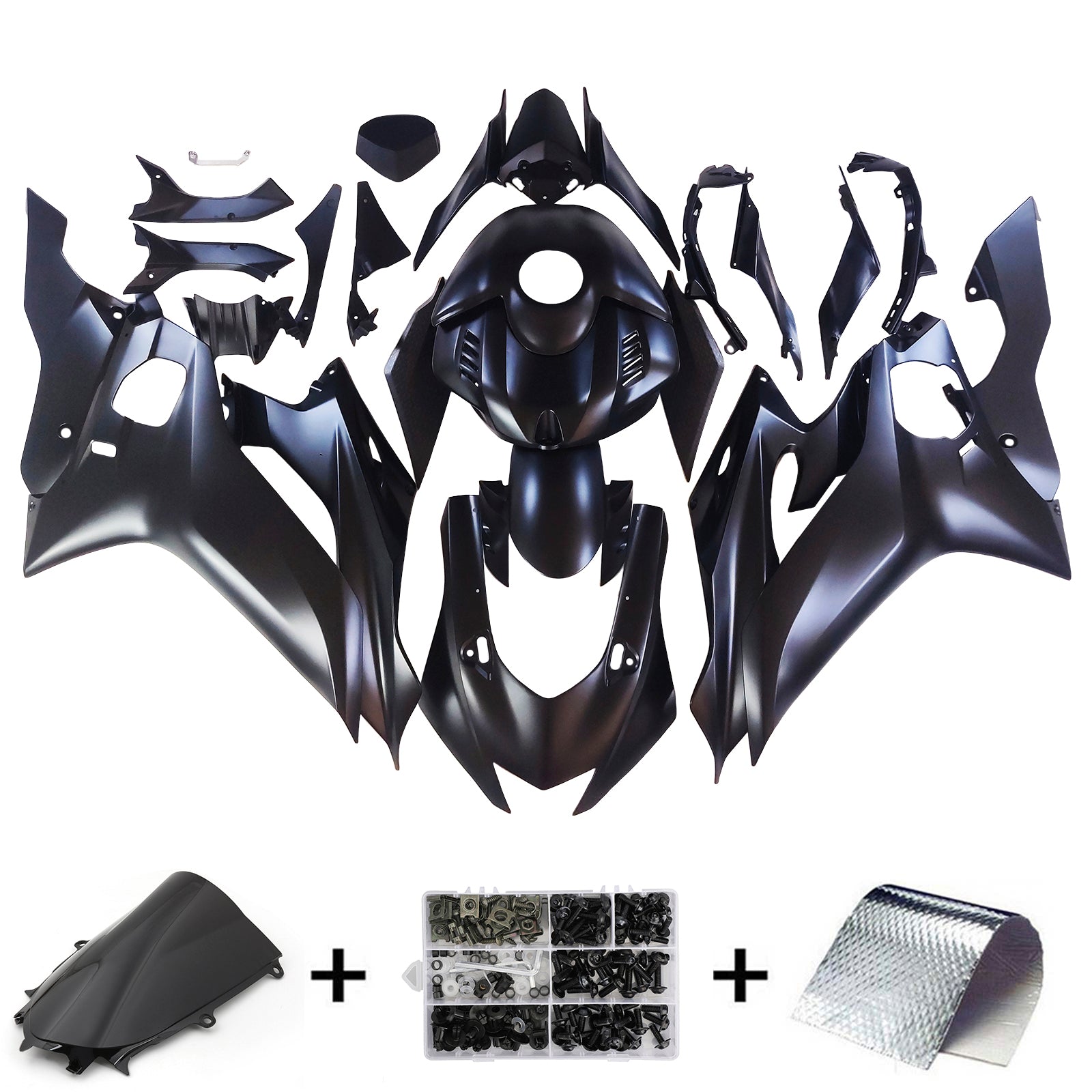 Kit de carénage en plastique ABS injecté compatible avec Yamaha YZF-R6 2017-2023