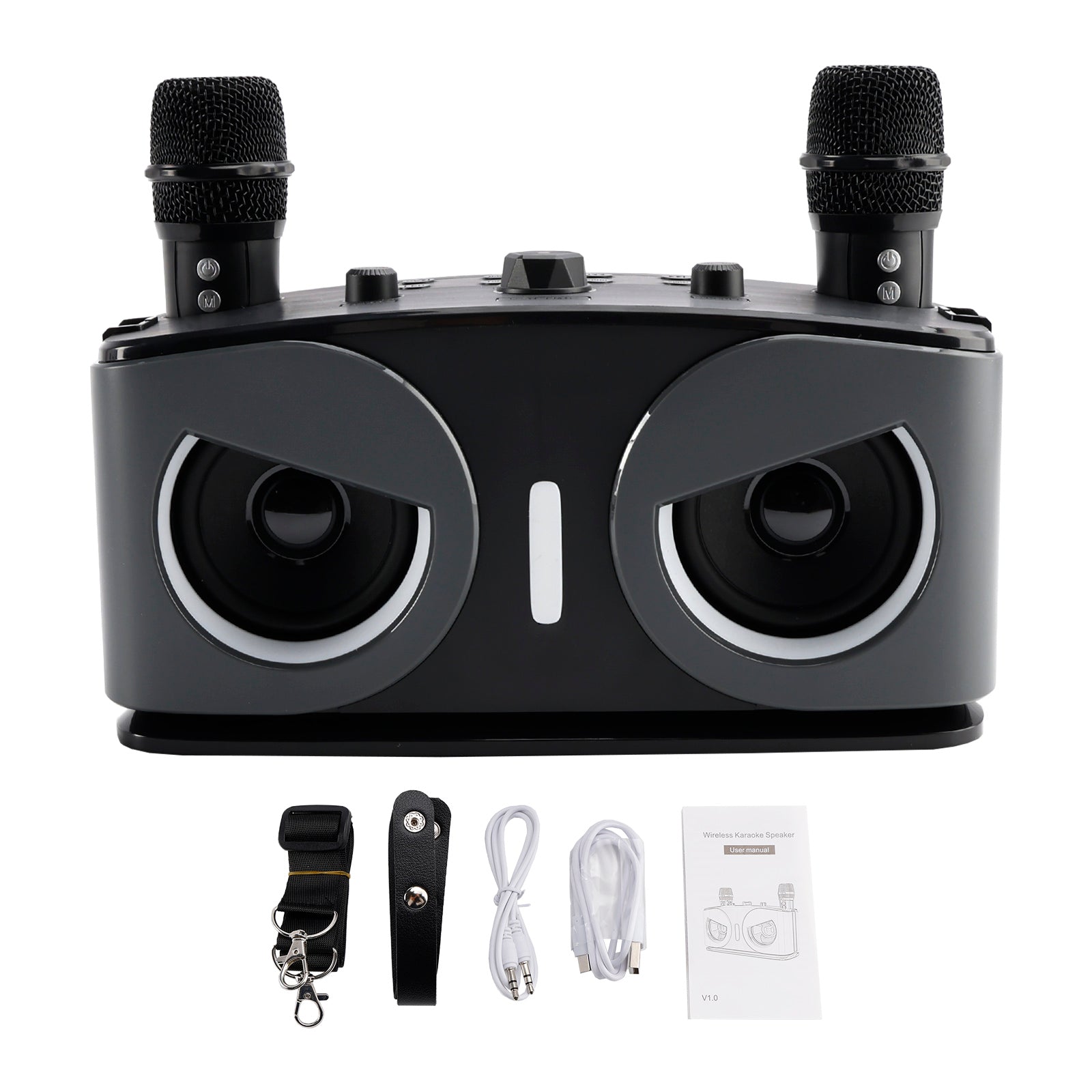 Enceinte Bluetooth sans fil haute puissance Home Cinéma Karaoké Audio tout-en-un