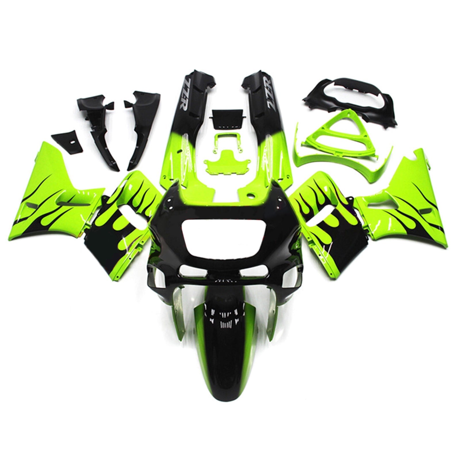 Kit de carenado de inyección Bodywork ABS de plástico adecuado para Kawasaki ZZR400 1993-2007 ZZR600 1998-2003