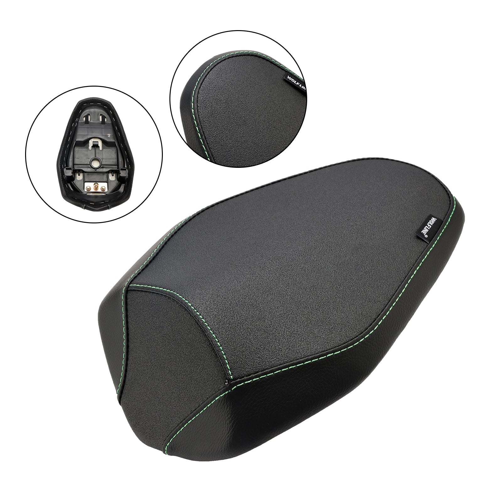 Cuscino del sedile del passeggero posteriore piatto nero per Kawasaki ZX-4R 2023