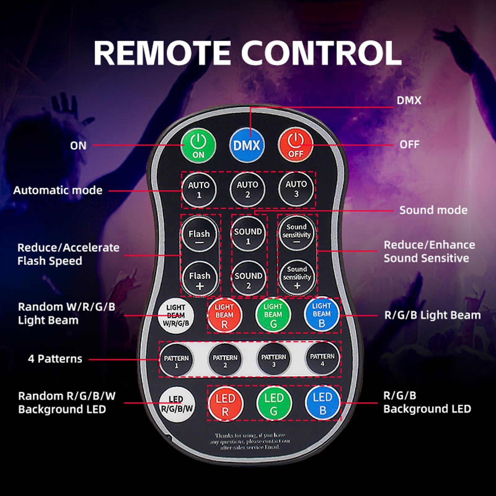Système d'éclairage laser LED UV 6 en 1 pour scènes de discothèque et clubs