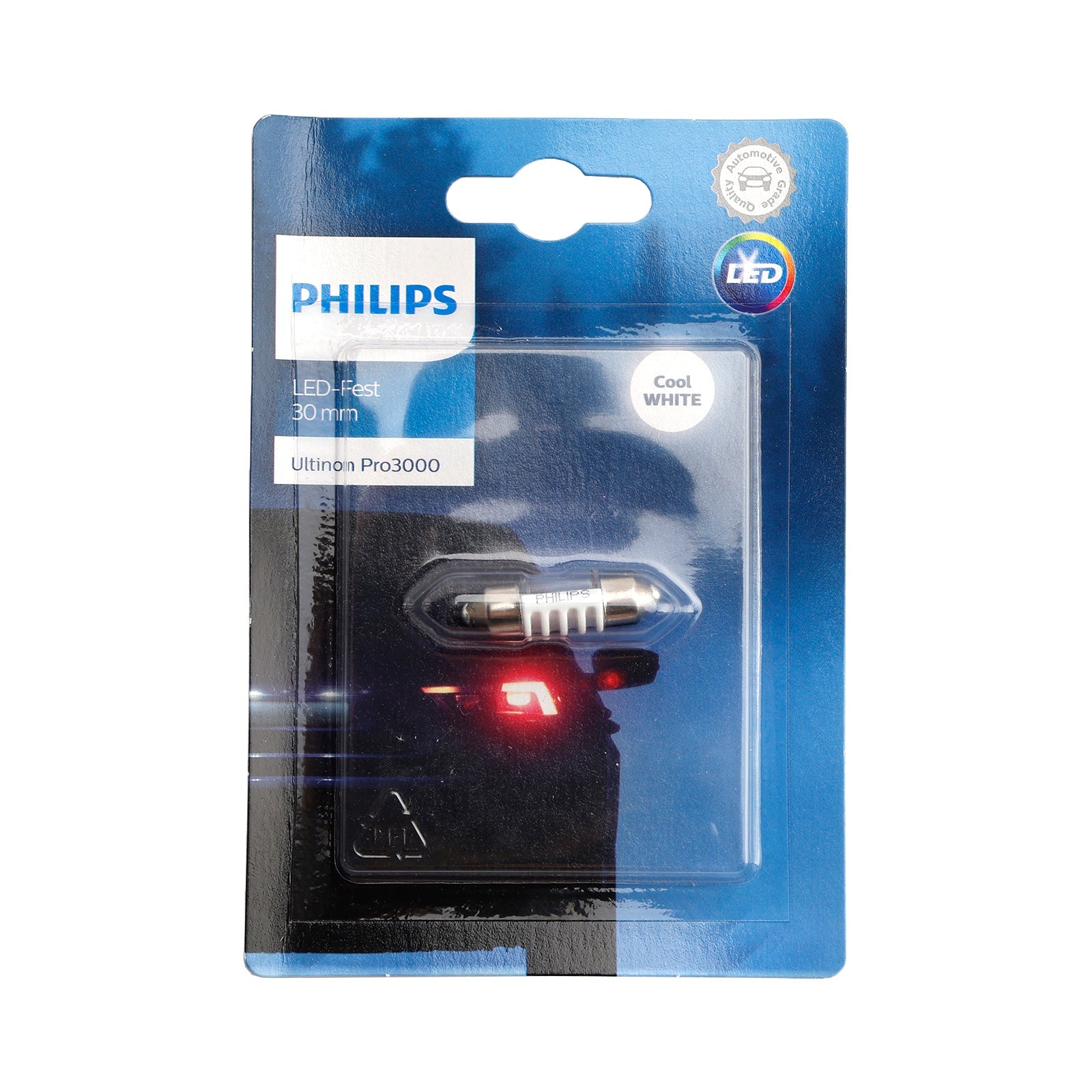 Ultinon Pro3000 30 mm valkoinen LED -majakka 11860 U30CW Philips -autolle