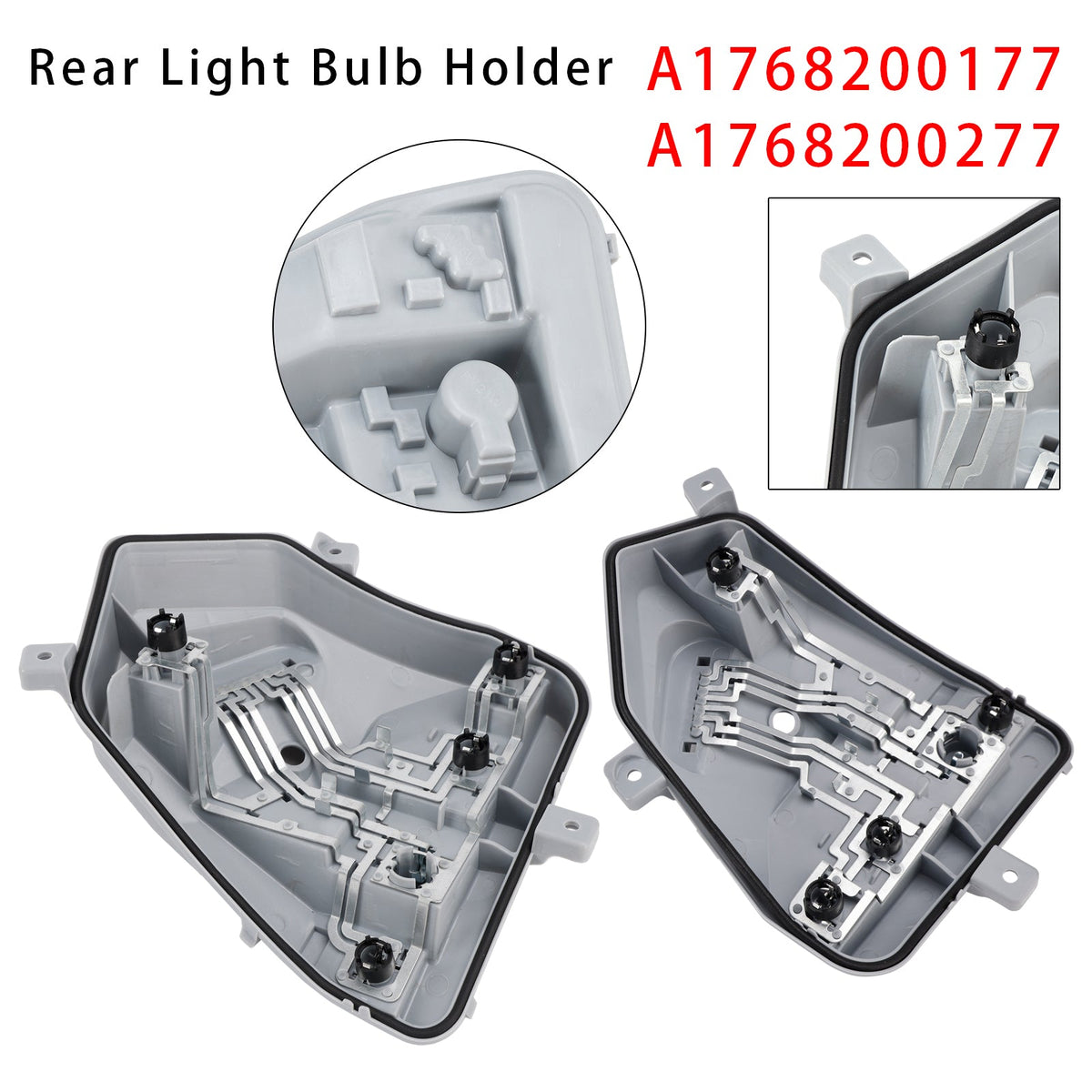 Portalámparas de las luces traseras izquierda y derecha para Mercedes Clase A W176 (2012-2015) A1768200177