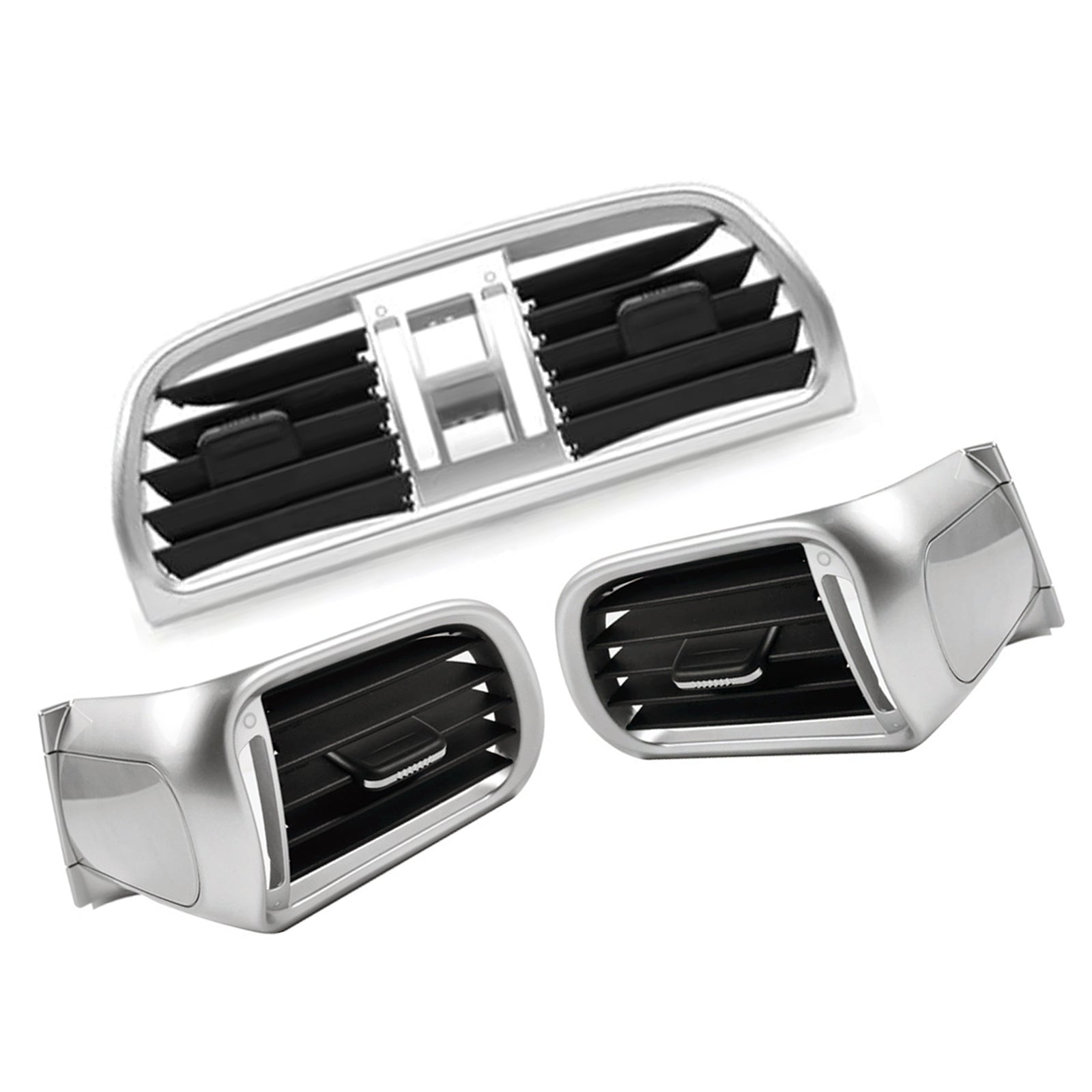 Copertura della presa d'aria centrale sinistra/destra in argento per Porsche 997 Targa (2004-2011) - Numeri di parte : 99755214105, 99755213105, 99755213205