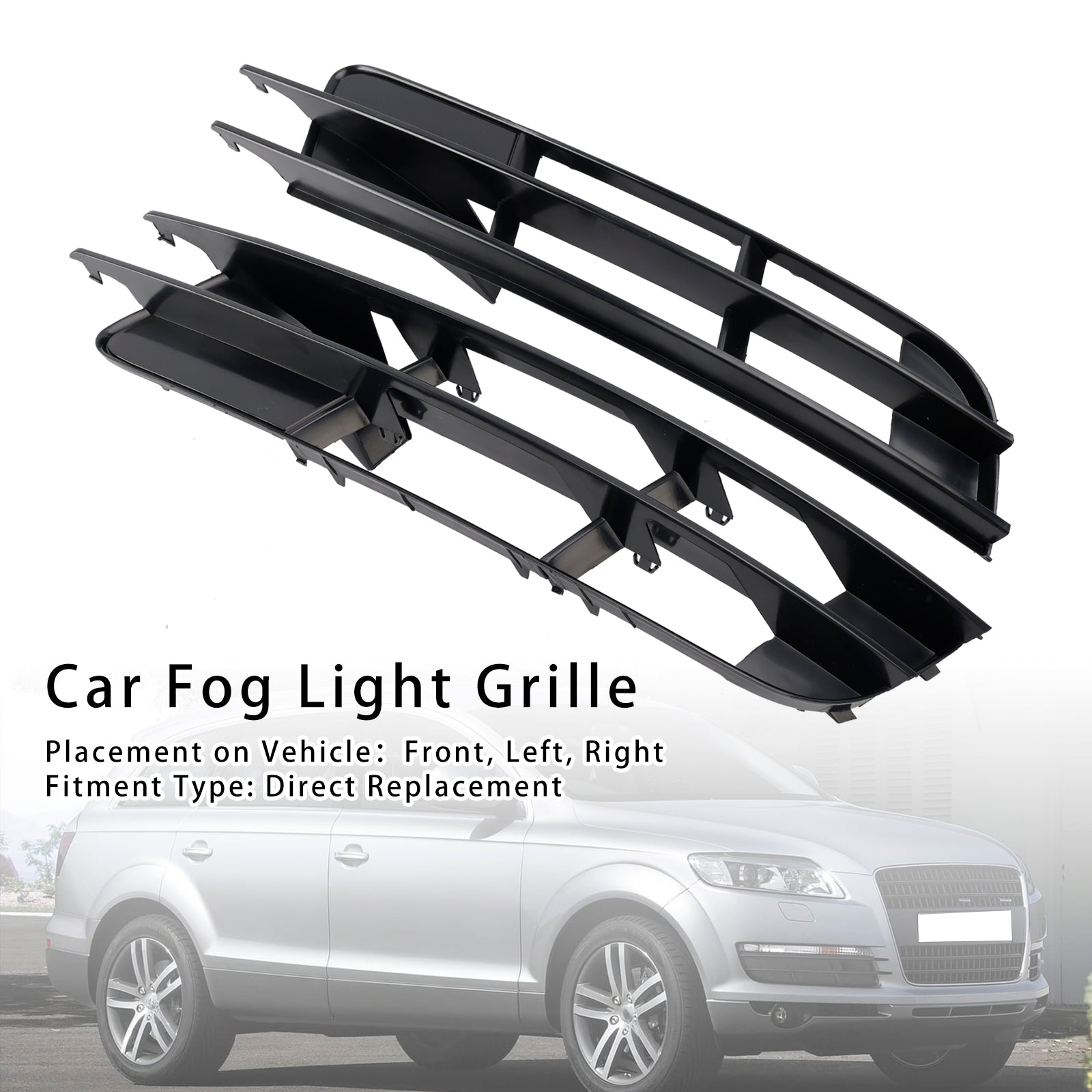 Par zaščitnih omrežij za luči proti žarku pred Audi Q7 2007-2009 4L0807681