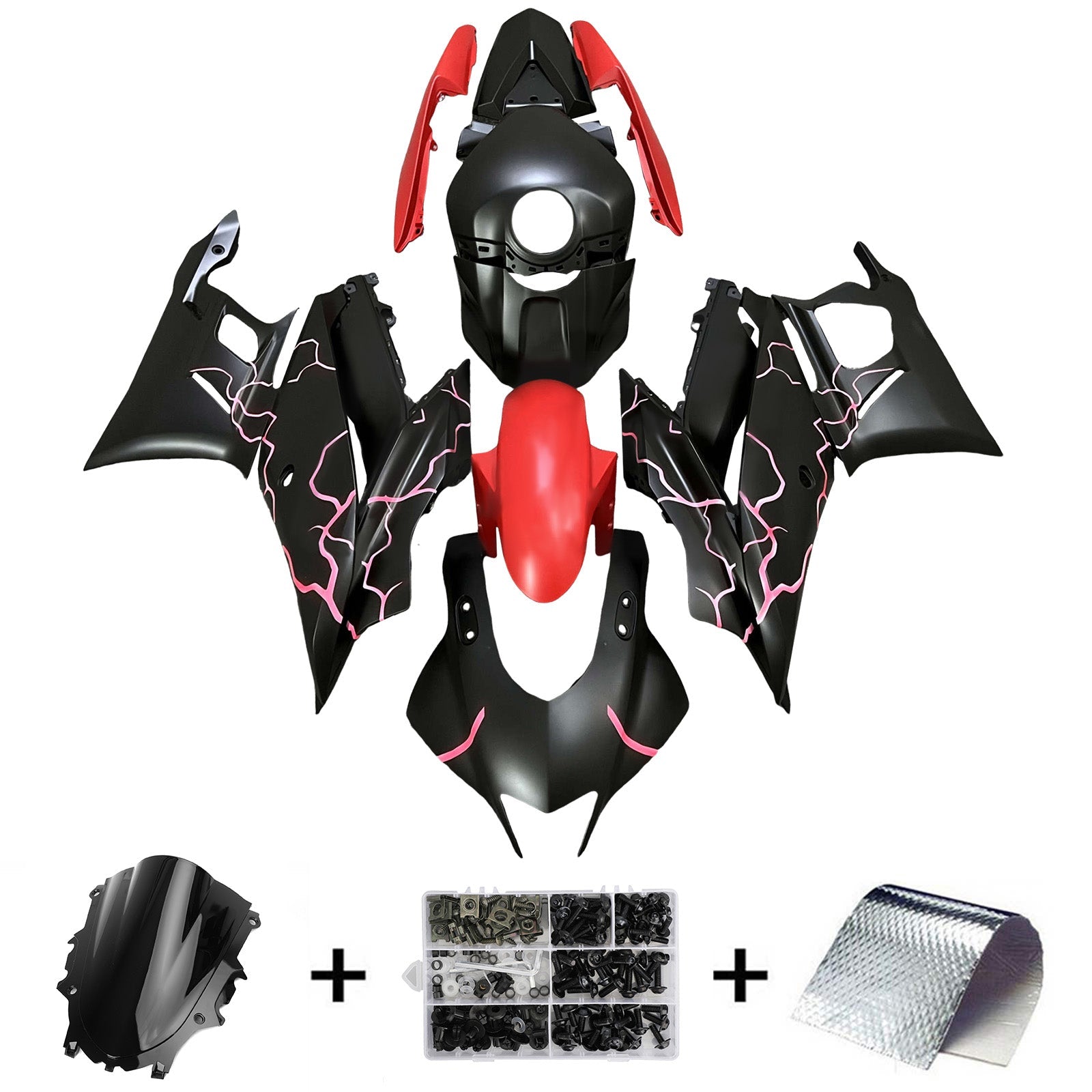 Kit carena iniettata in plastica ABS compatibile con Yamaha YZF-R3 R25 2019-2021
