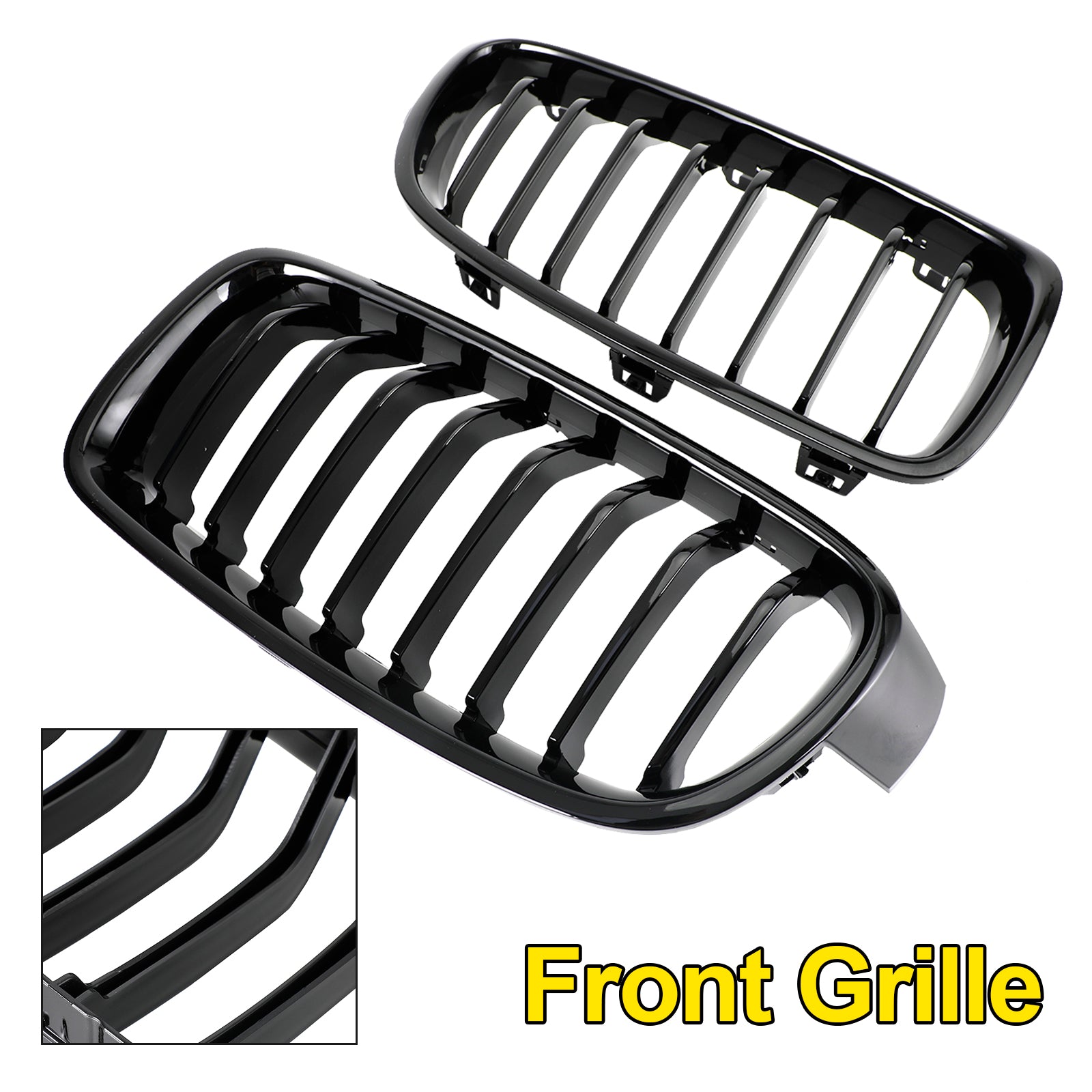 2012-2019 BMW 3-serie F30 F31 F35 Gloss Black Front Nier Grill