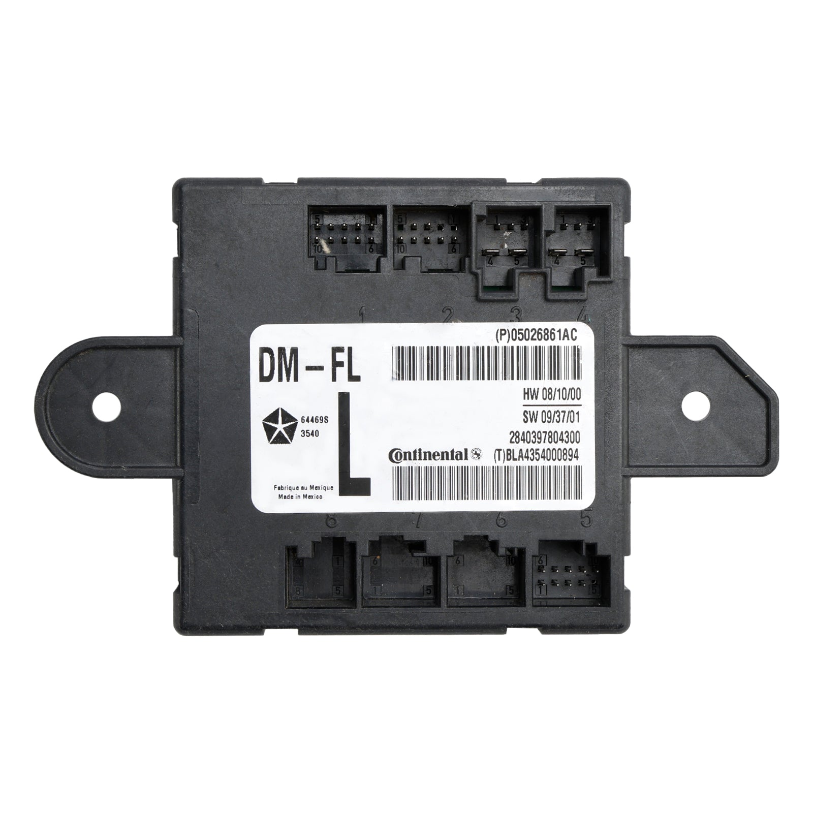 Module de porte conducteur avant gauche Dodge Chrysler 2008-2016 05026861AC