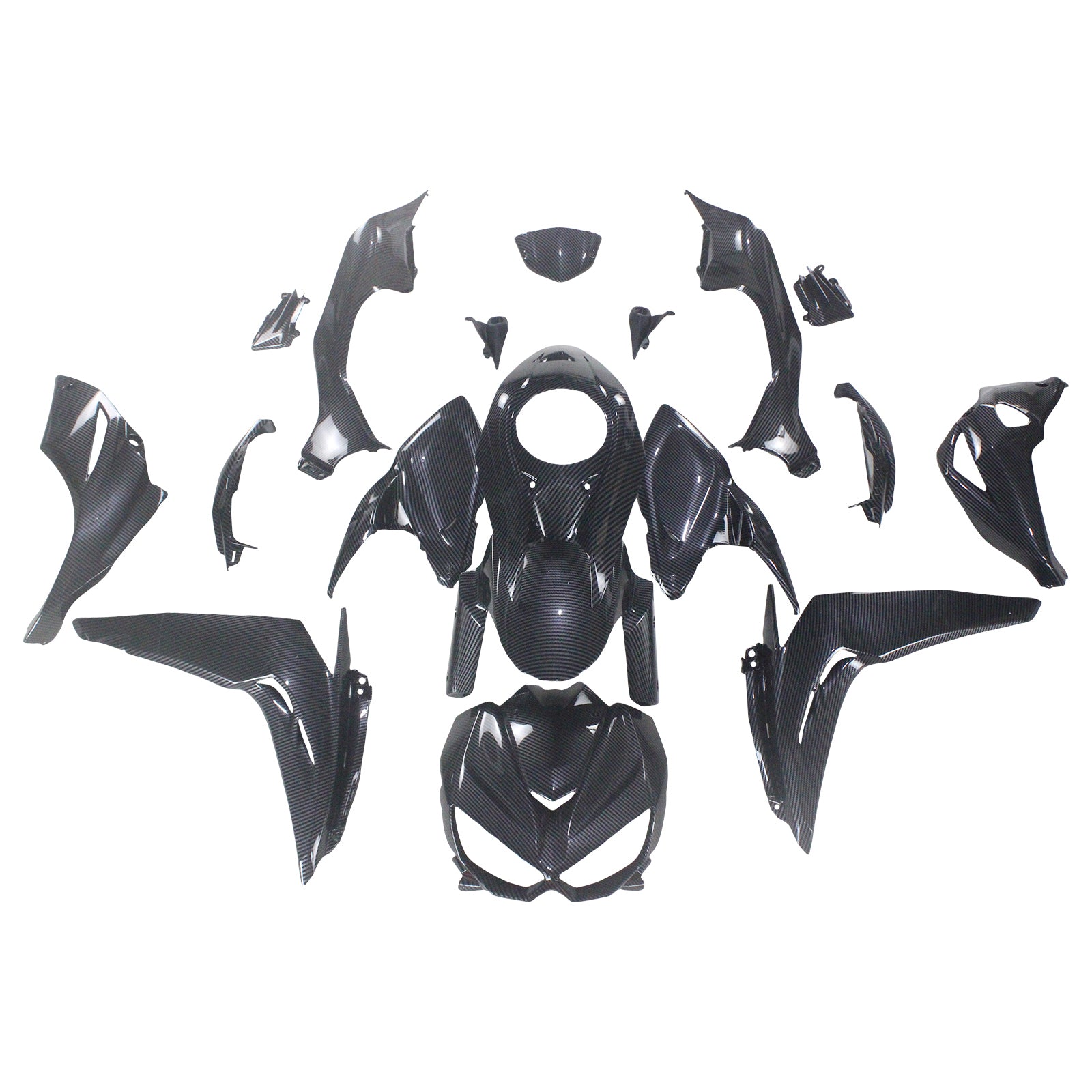 Kit de carénage en plastique ABS injecté compatible avec Kawasaki Z1000 2014-2017