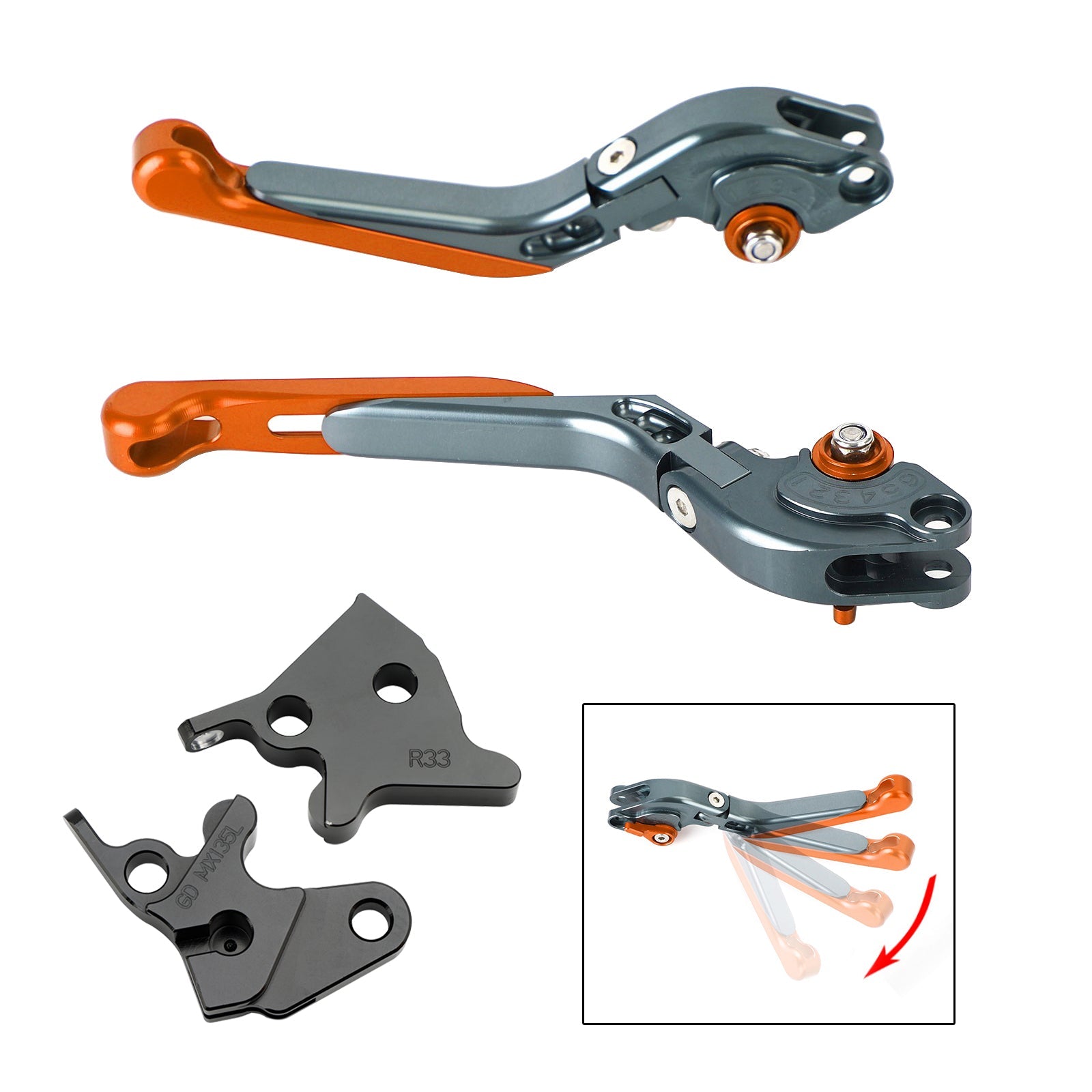 Leva del freno frizione regolabile per Yamaha YBR125 2005-2014