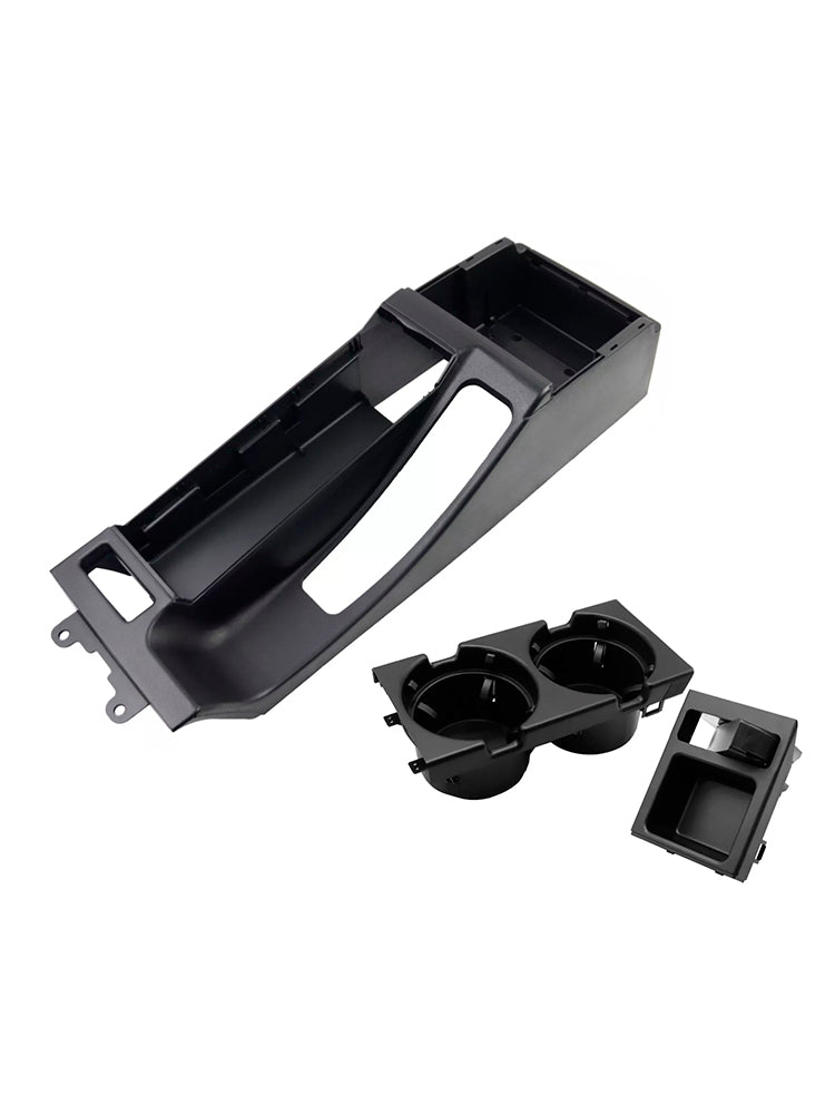 Black Central Console Udekorowanie dla BMW 3 E46 4-DOOR SERIING 1999-2005, DRIVELET I DRIVESTS 51168218305