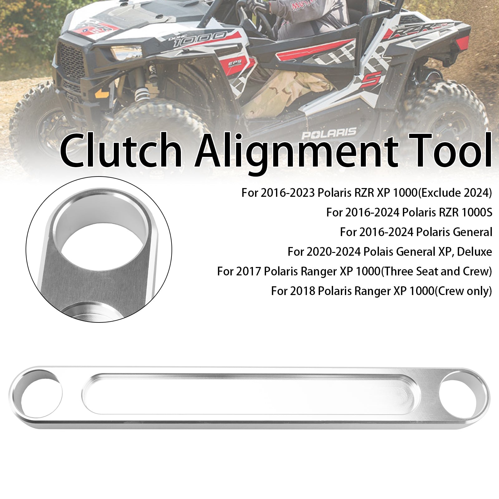 Transmisión Herramienta de alineación del embrague del embrague del árbol para Polaris RZR General Ranger 2016+