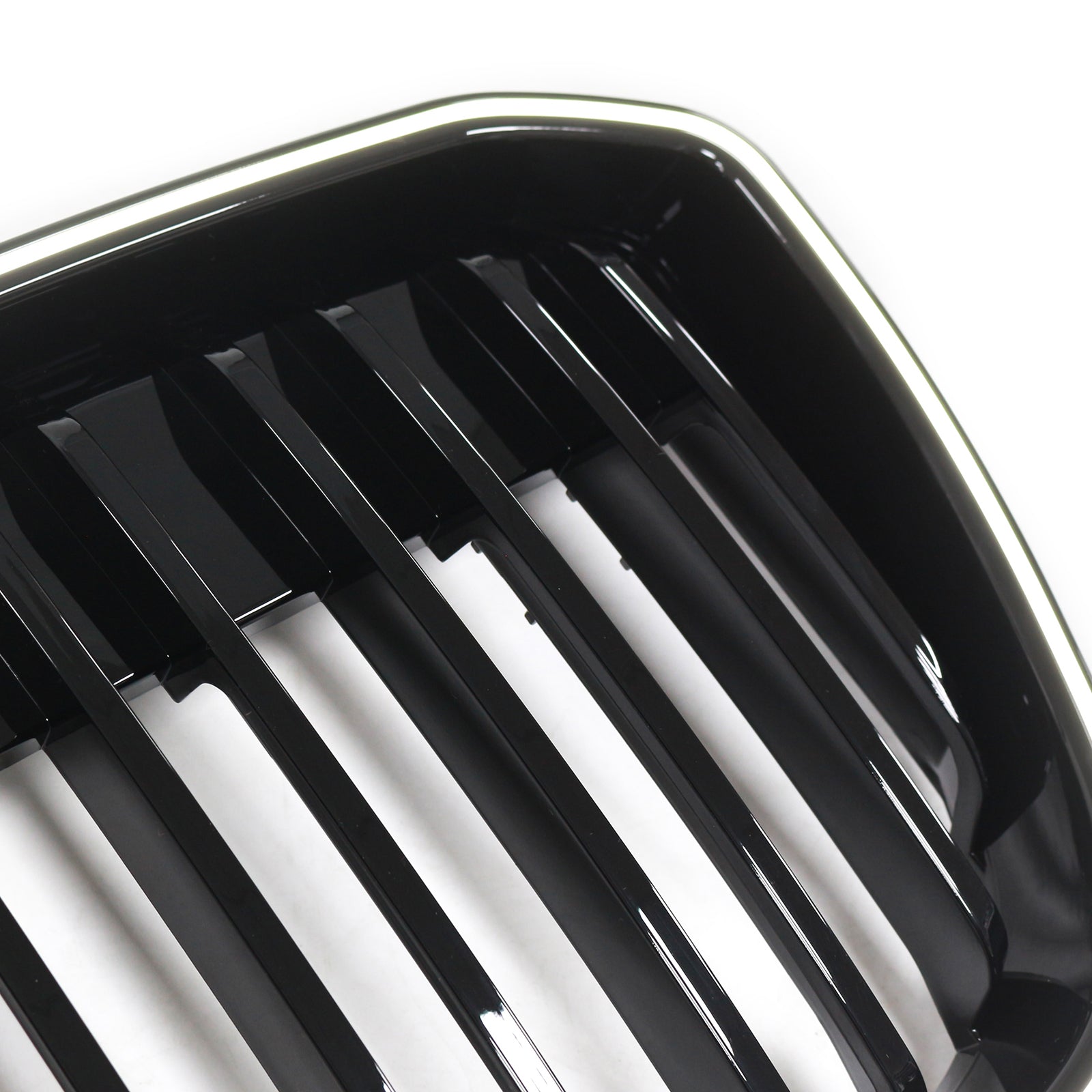 Grille de calandre avant noire brillante à double lamelles pour BMW IX3 G08 LCI 2022-2024