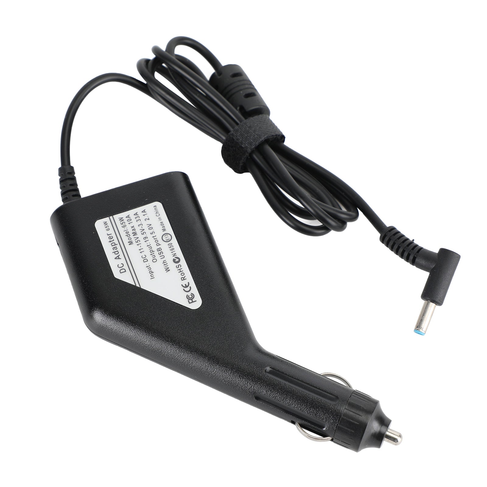 Cargador de coche para ordenador portátil de 65W, fuente de alimentación, adaptador de CC Universal para HP 19,5V 3,33A