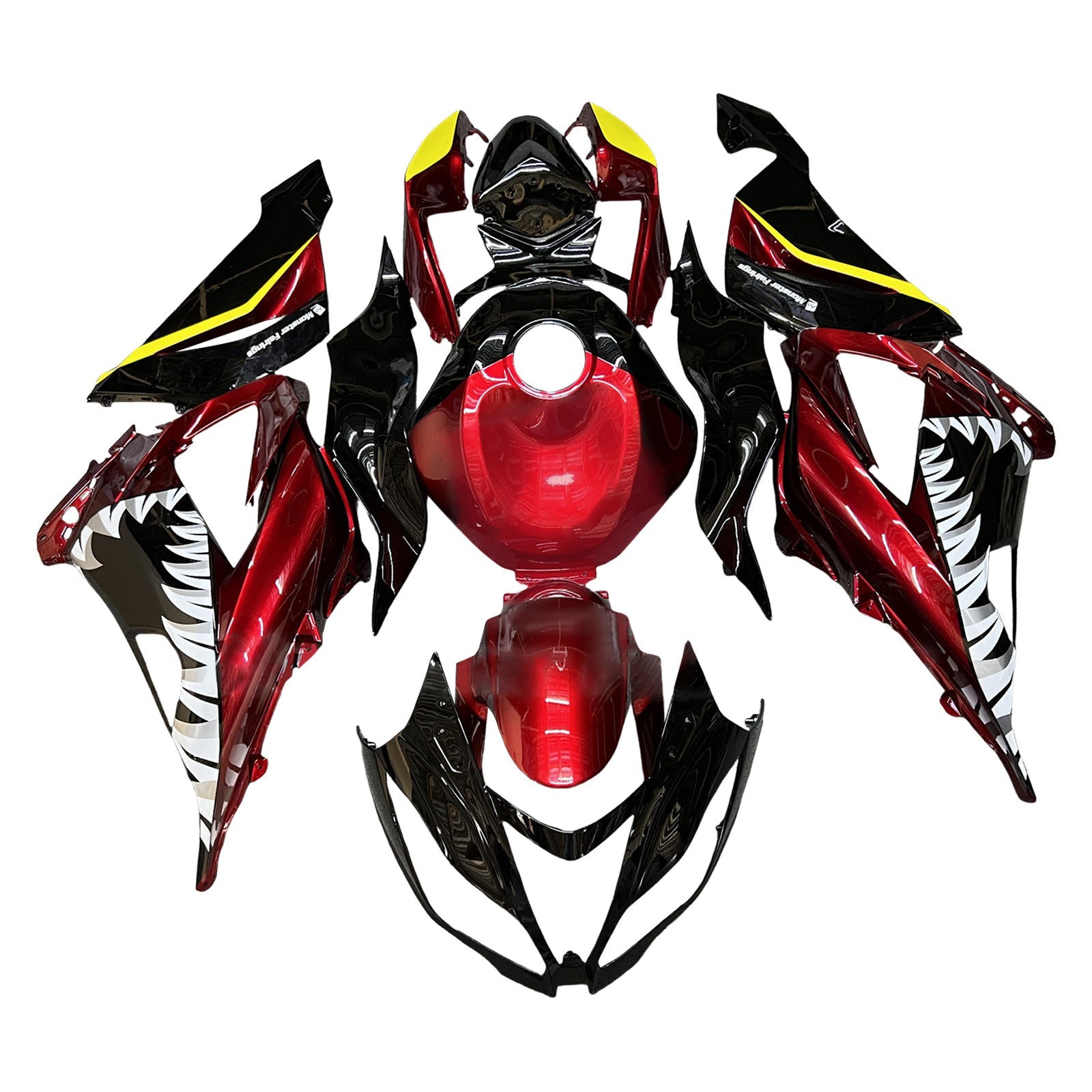 Kit di carenatura a iniezione, carrozzeria in plastica ABS per Kawasaki ZX6R 636 2013-2018