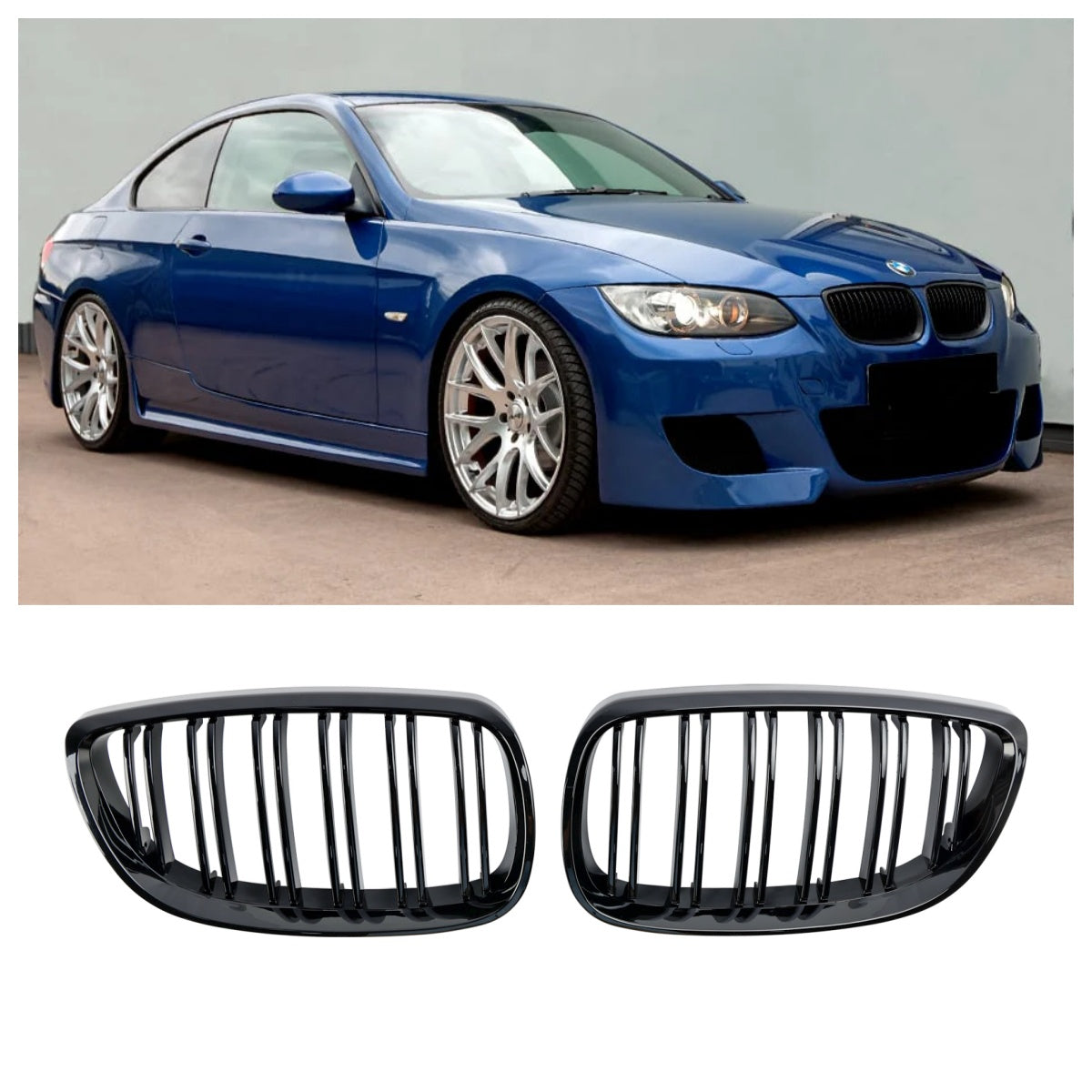 Genialna czarna przednia kratka dla BMW E92 E93 328I 335I 2006-2010 2DR