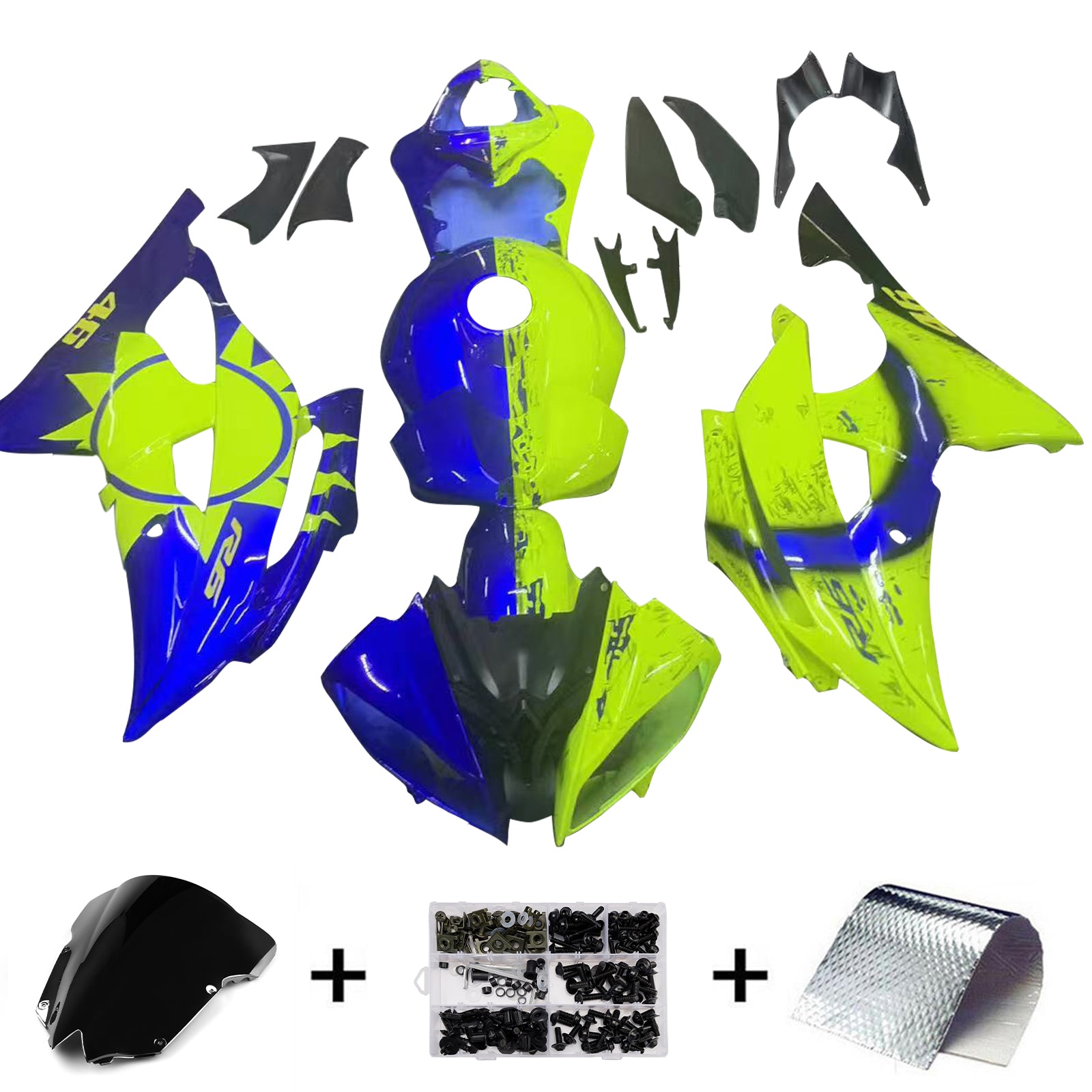 ABS Plastic Kairing Kit voor Yamaha YZF 600 R6 2008-2016