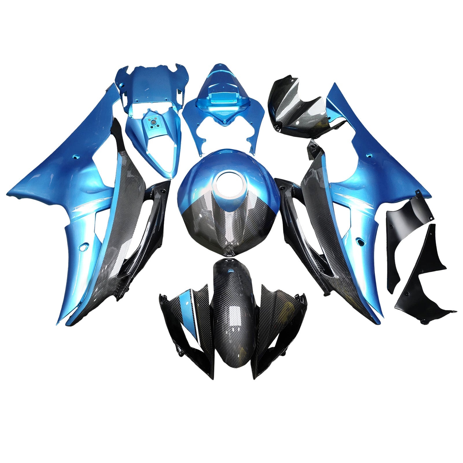 Kit carenatura iniettata in plastica ABS per Yamaha YZFR6 YZF-R6 2008-2016