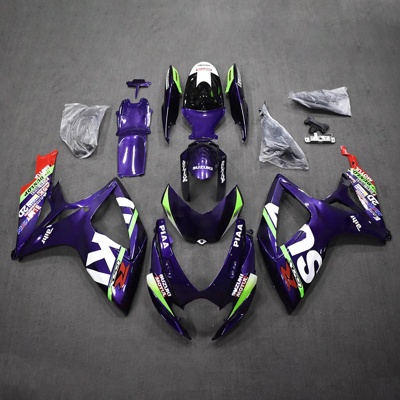 Kit de carénage injecté en plastique ABS pour Suzuki GSXR 600/750 2006-2007 K6