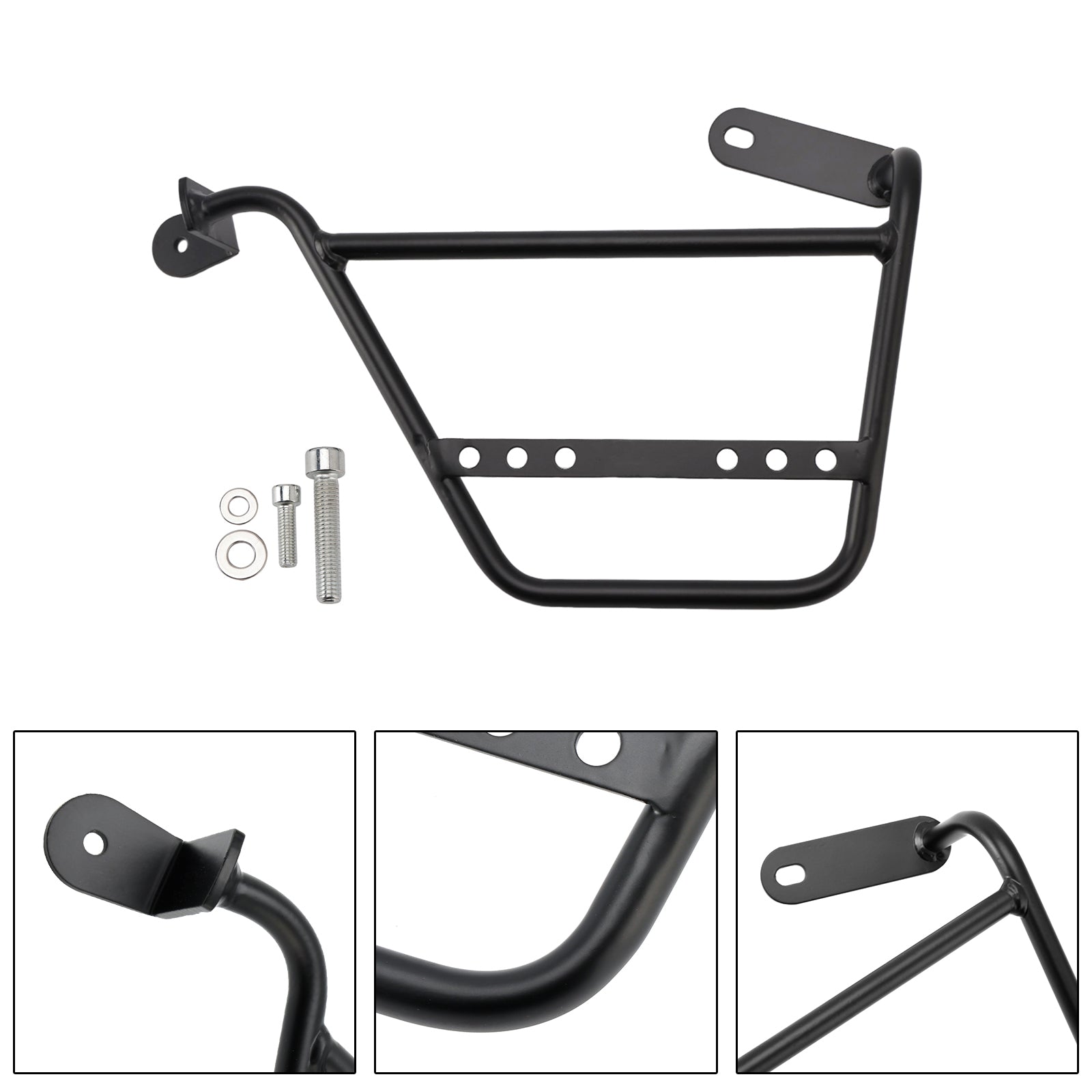 Soporte lateral de maleta para portaequipajes Negro Izquierdo - Para Guzzi V7 750cc 21-24