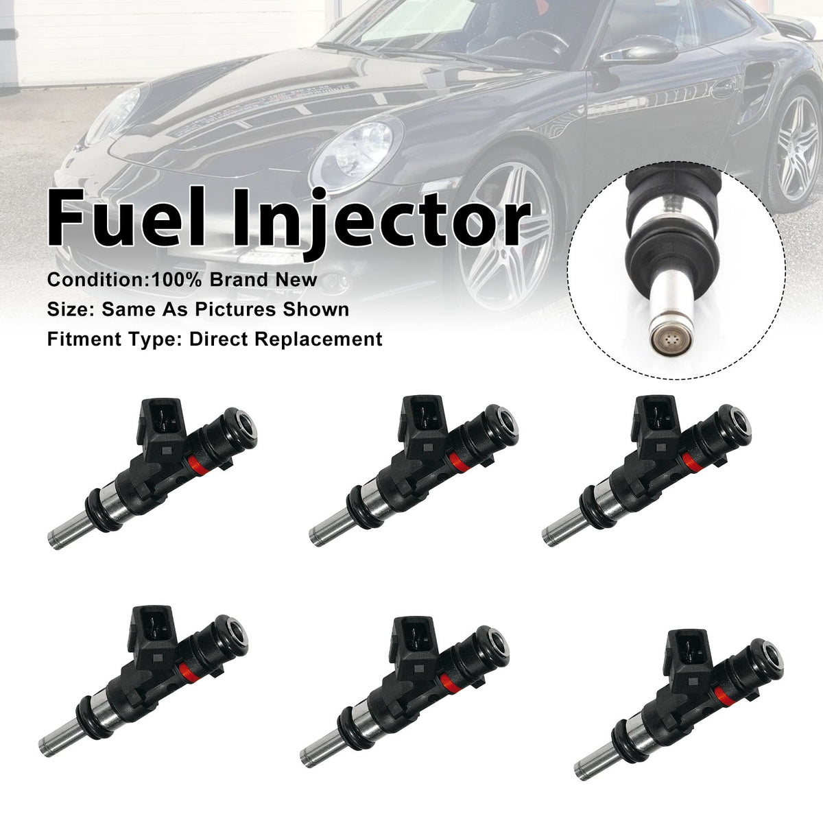 2006-2009 Pour Porsche 911 997 3.6 Turbo, 6 injecteurs de carburant 0280158123 99760513200