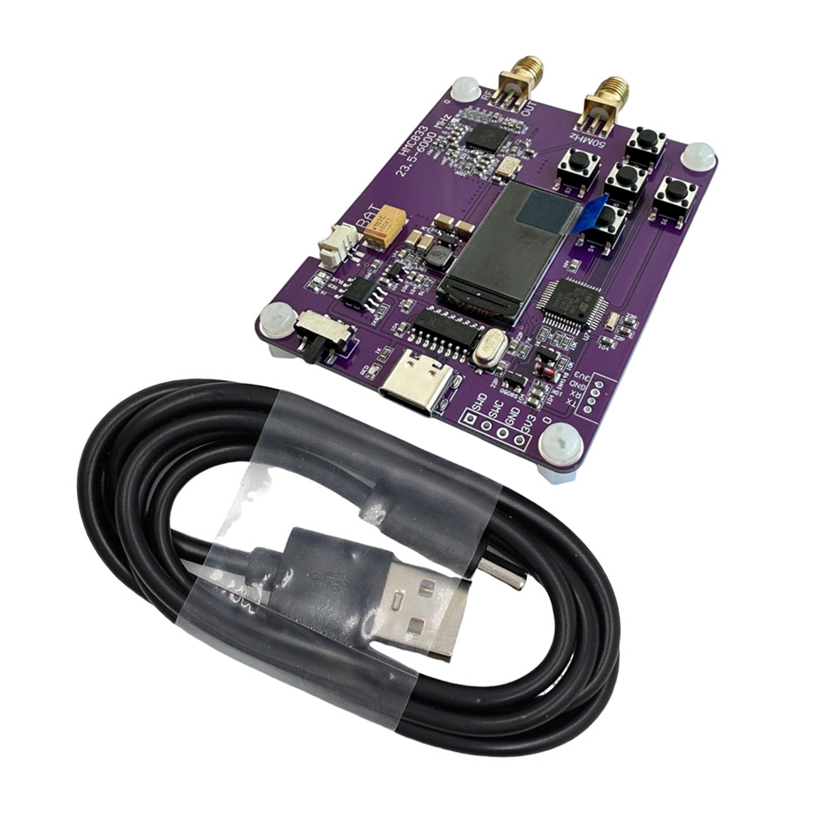 RF 6 GHz: n signaaligeneraattori, 23,5-6 000 MHz näppäimistö, OLED HMC833 -näyttö