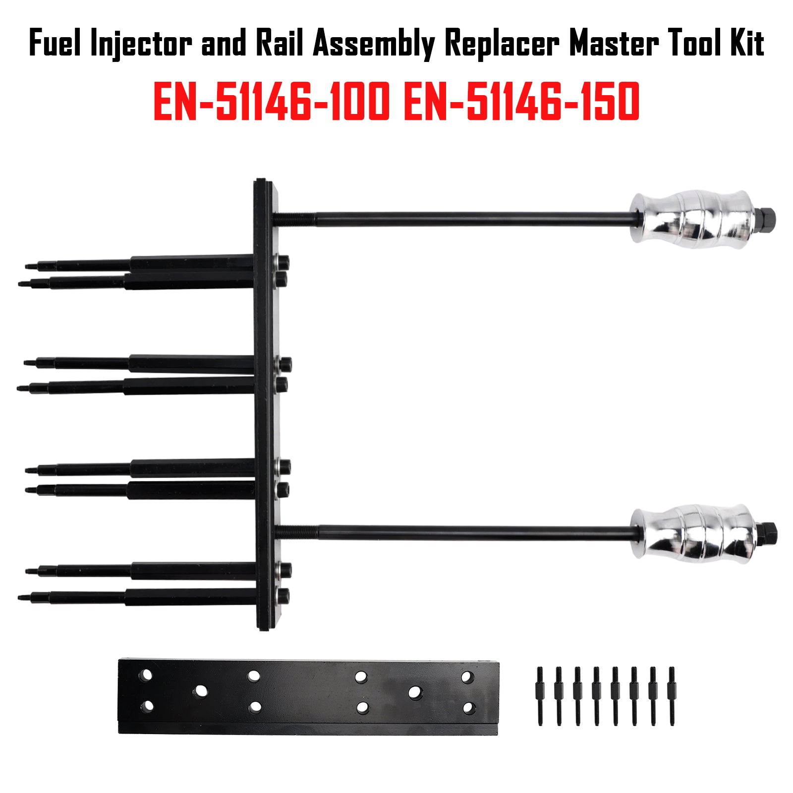 Kit completo de herramientas para sustitución de inyectores y rampas de combustible EN-51146-100 EN-51146-150