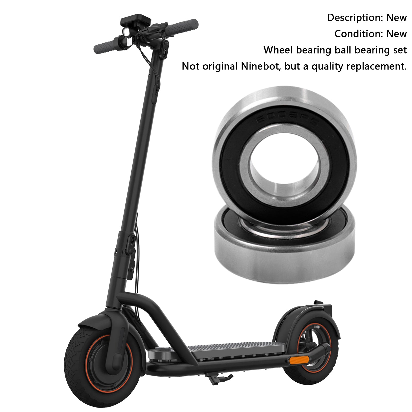 Set di 2 cuscinetti a sfera per ruota anteriore con scooter elettrico Ninebot Max G30D