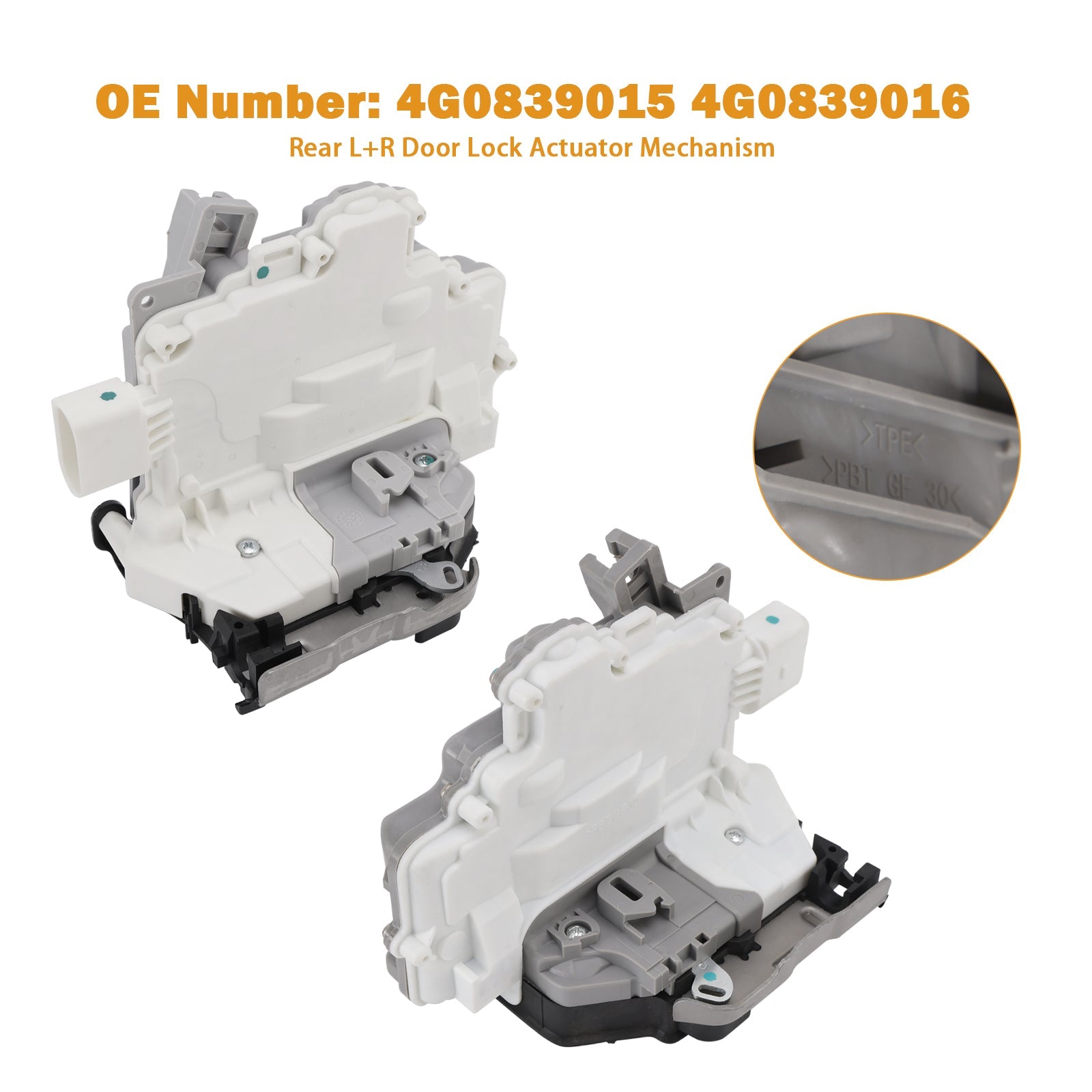 Actionneur de verrouillage de porte arrière gauche et droite 4G0839015 4G0839016 pour Audi A3 A6 A7 Q3