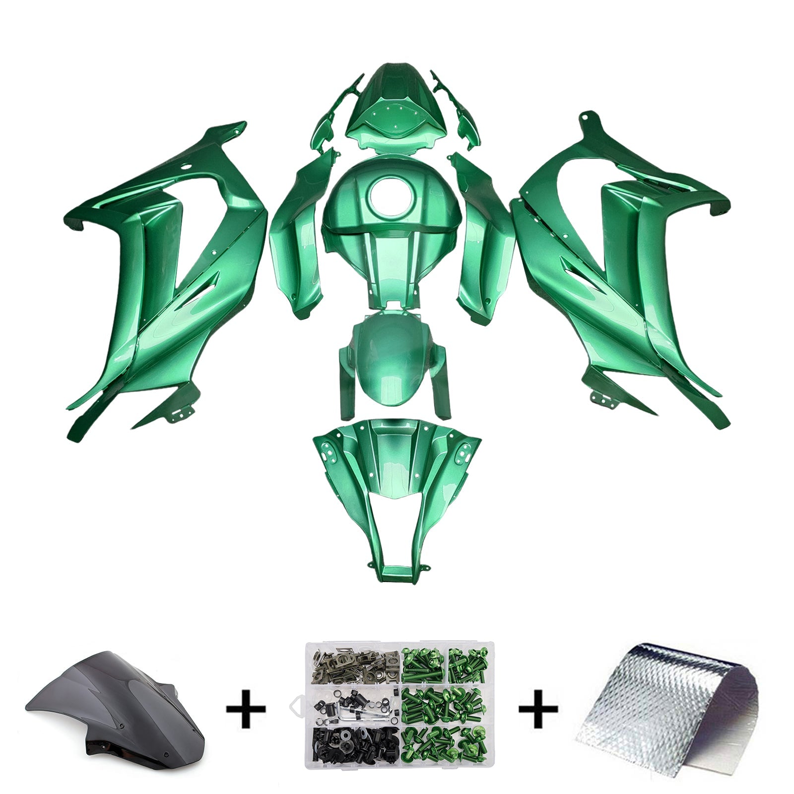 Kit de carénage par injection, carrosserie en plastique ABS pour Kawasaki ZX10R 2011-2015