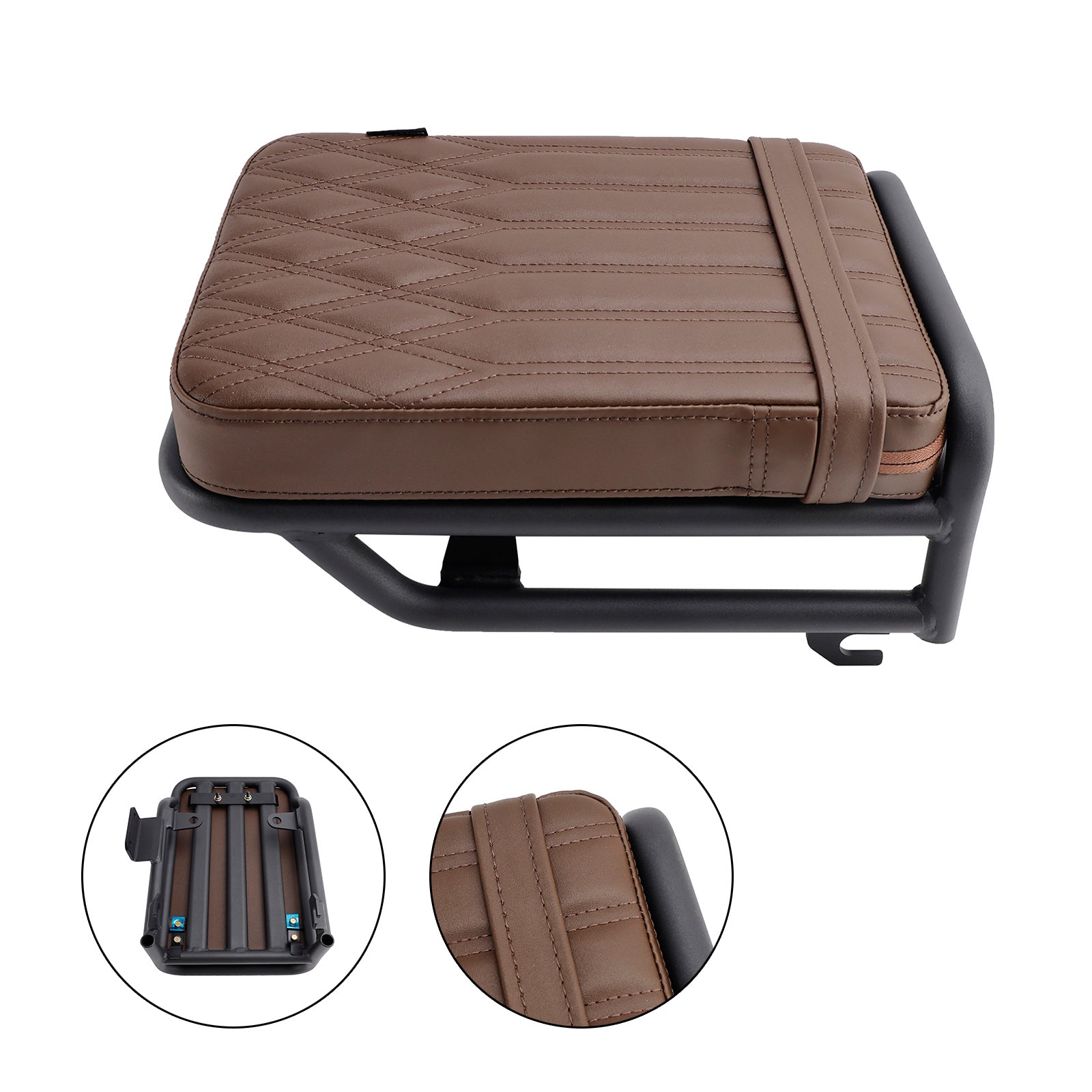 Cojín de asiento de pasajero plano marrón trasero para Honda CT125 Huntercub 125 2020-2023