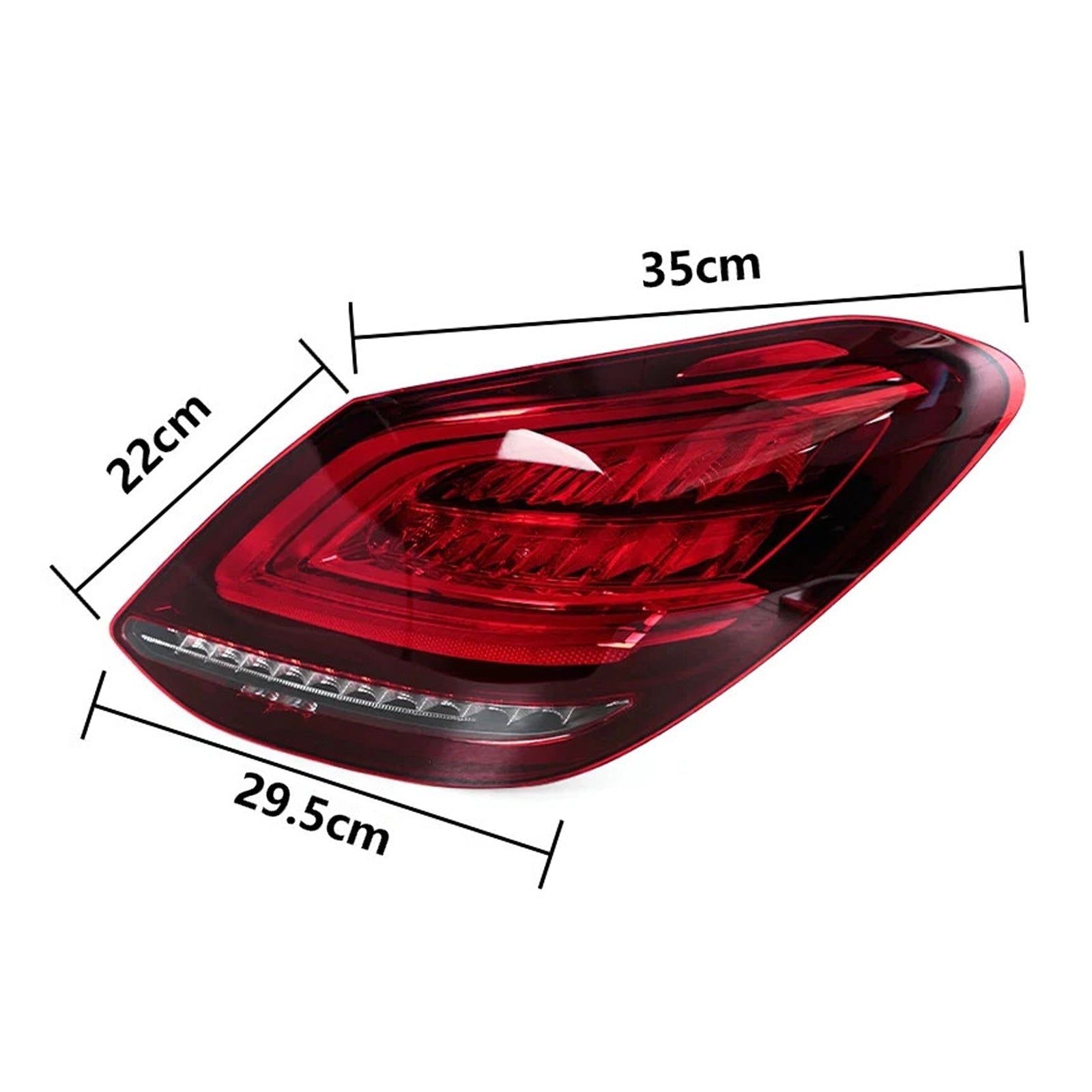Prawa tylna lampa LED do Mercedesa-Benz W205 C63 AMG S facelift (2019-2021) – Numery części : 2059067103 i 2059067203
