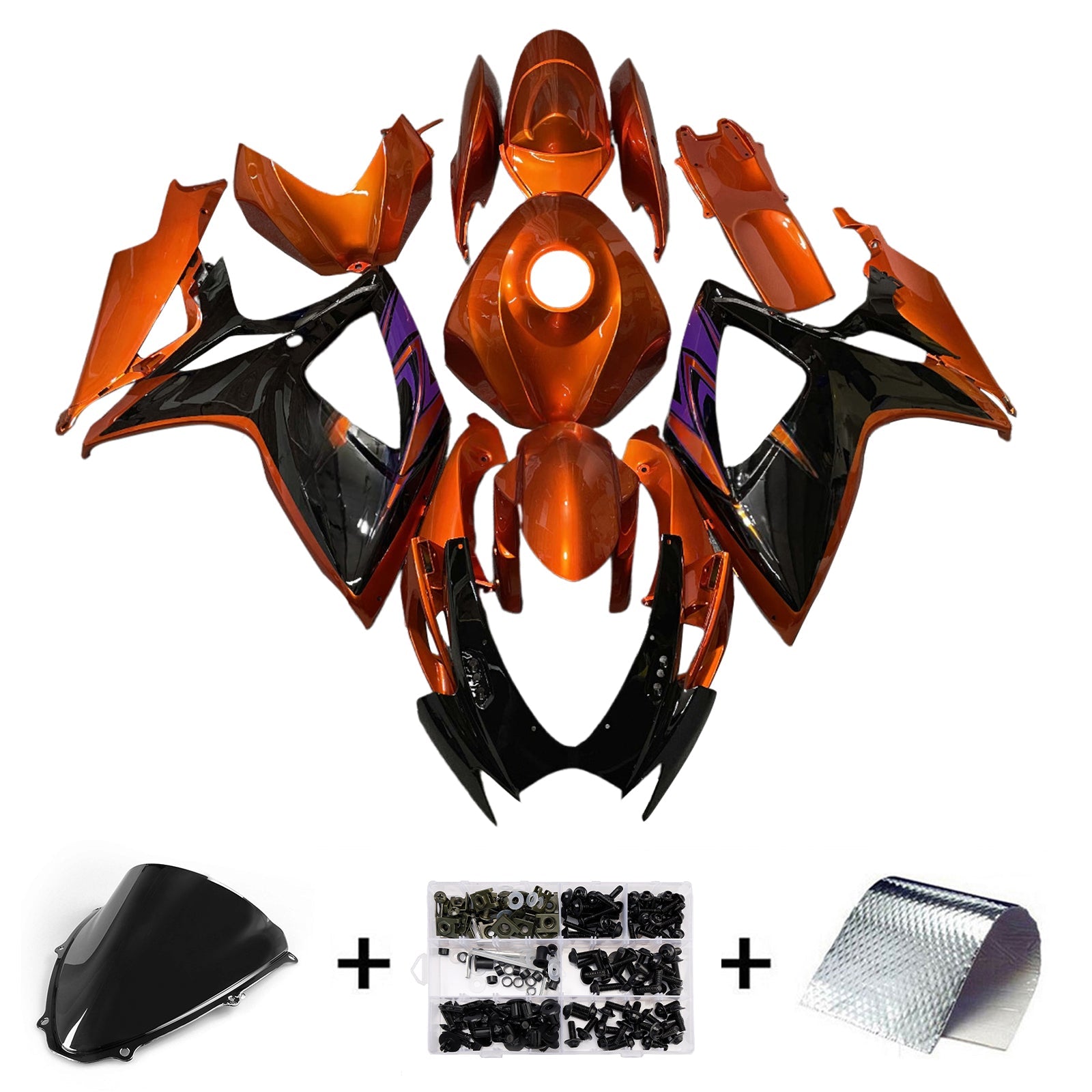Kit de carénage injecté en plastique ABS pour Suzuki GSXR 600/750 2006-2007 K6