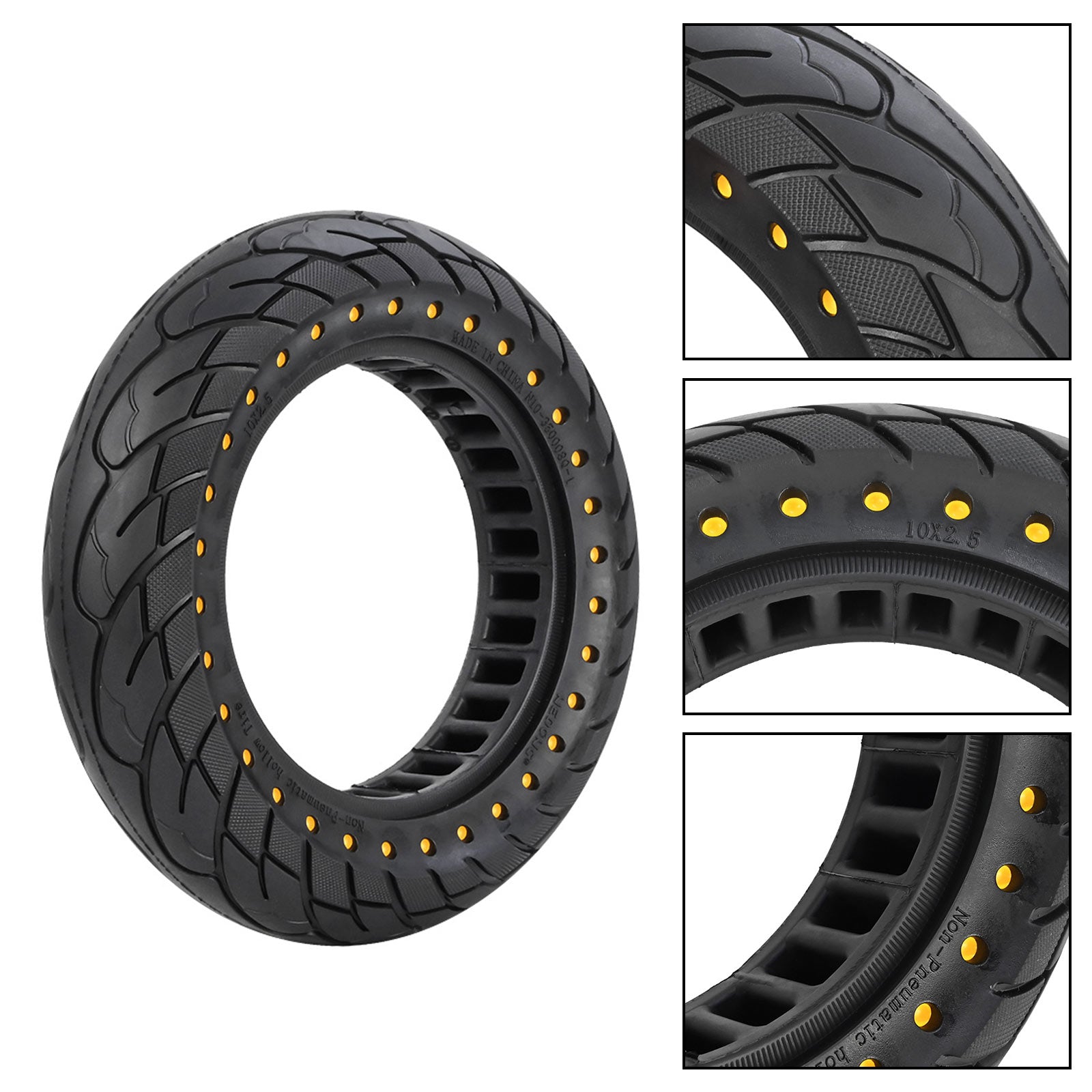 Trdna gumijasta pnevmatika 10x2.5 60/70-6,5 za satje pnevmatike Ninebot Max G30