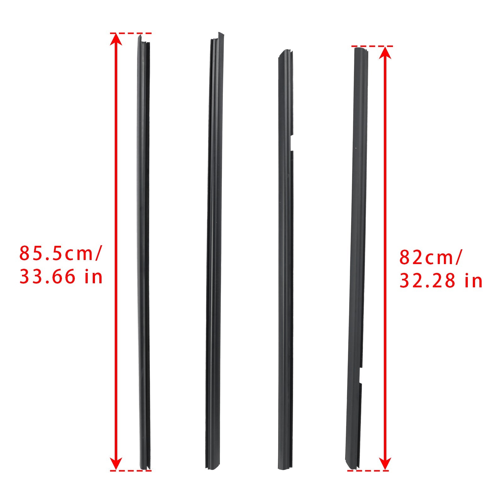 2010-2014 Honda Insight 4 piezas de moldura de ventana exterior