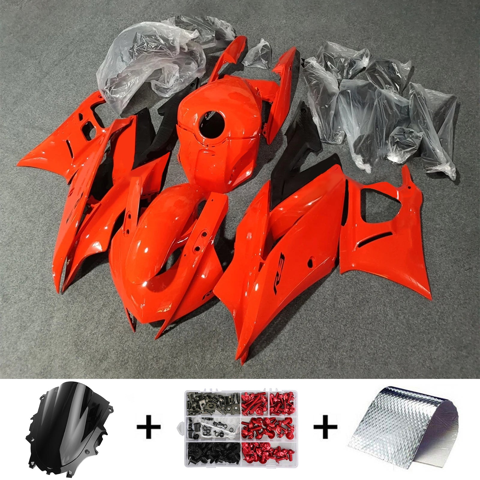 Kit carena iniezione Yamaha YZF-R3 R25 2019-2021 Carrozzeria in plastica ABS