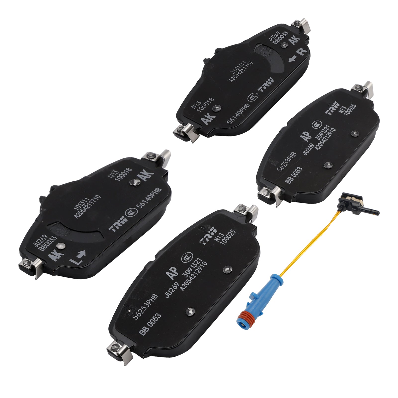 Plaquettes de frein avant Mercedes-Benz Classe C 205 et Classe E 213, référence A0004208903, avec capteur d'usure 1695401617