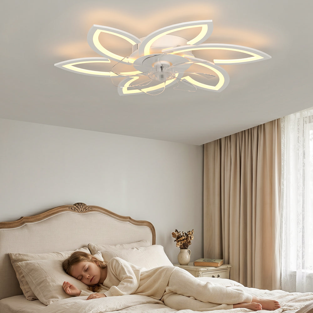 Silencioso Ventilador de techo con LED con iluminación y mando a distancia