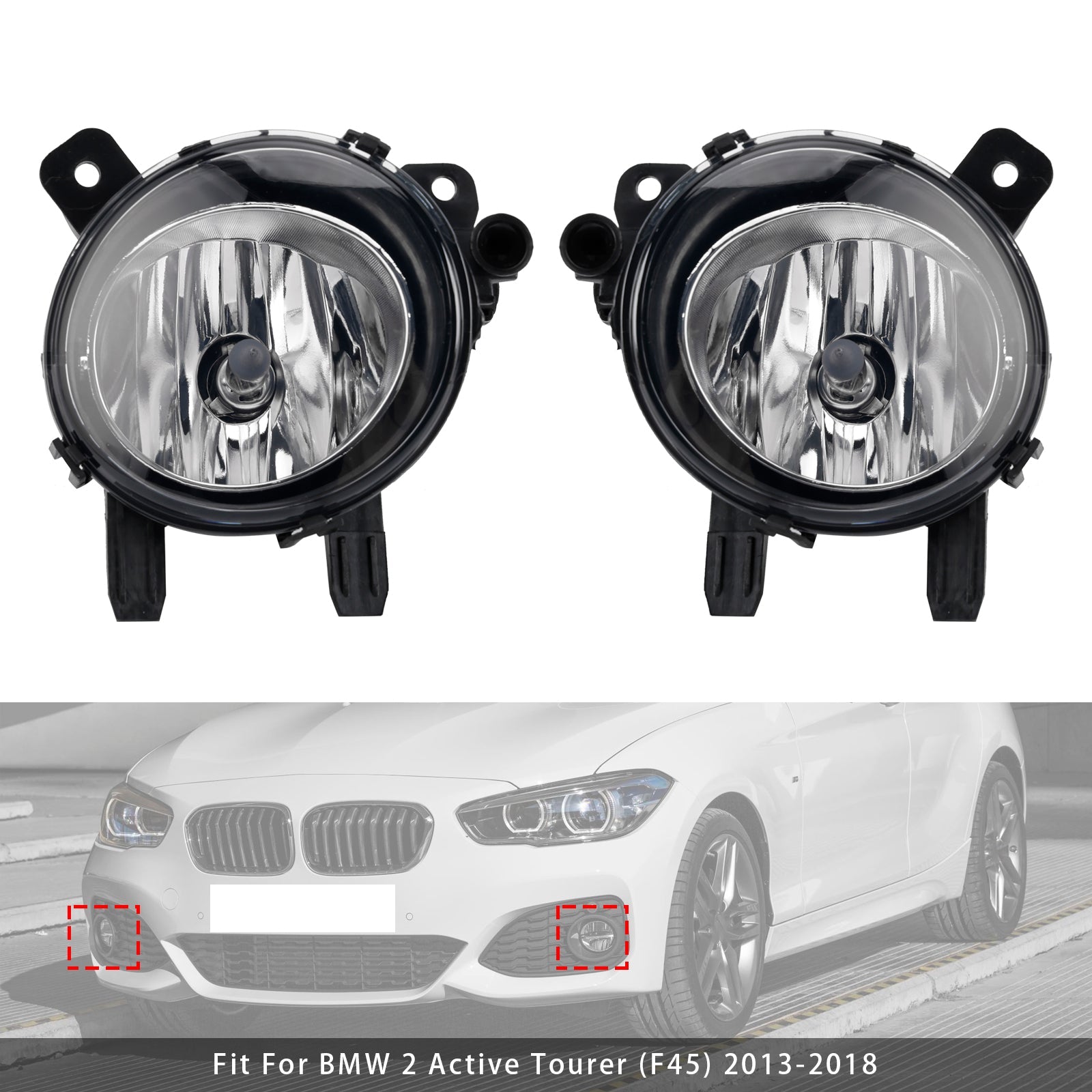 Par de luces antiniebla delanteras con bombillas para BMW F20 F21 F30 F31 F80 2011-2019