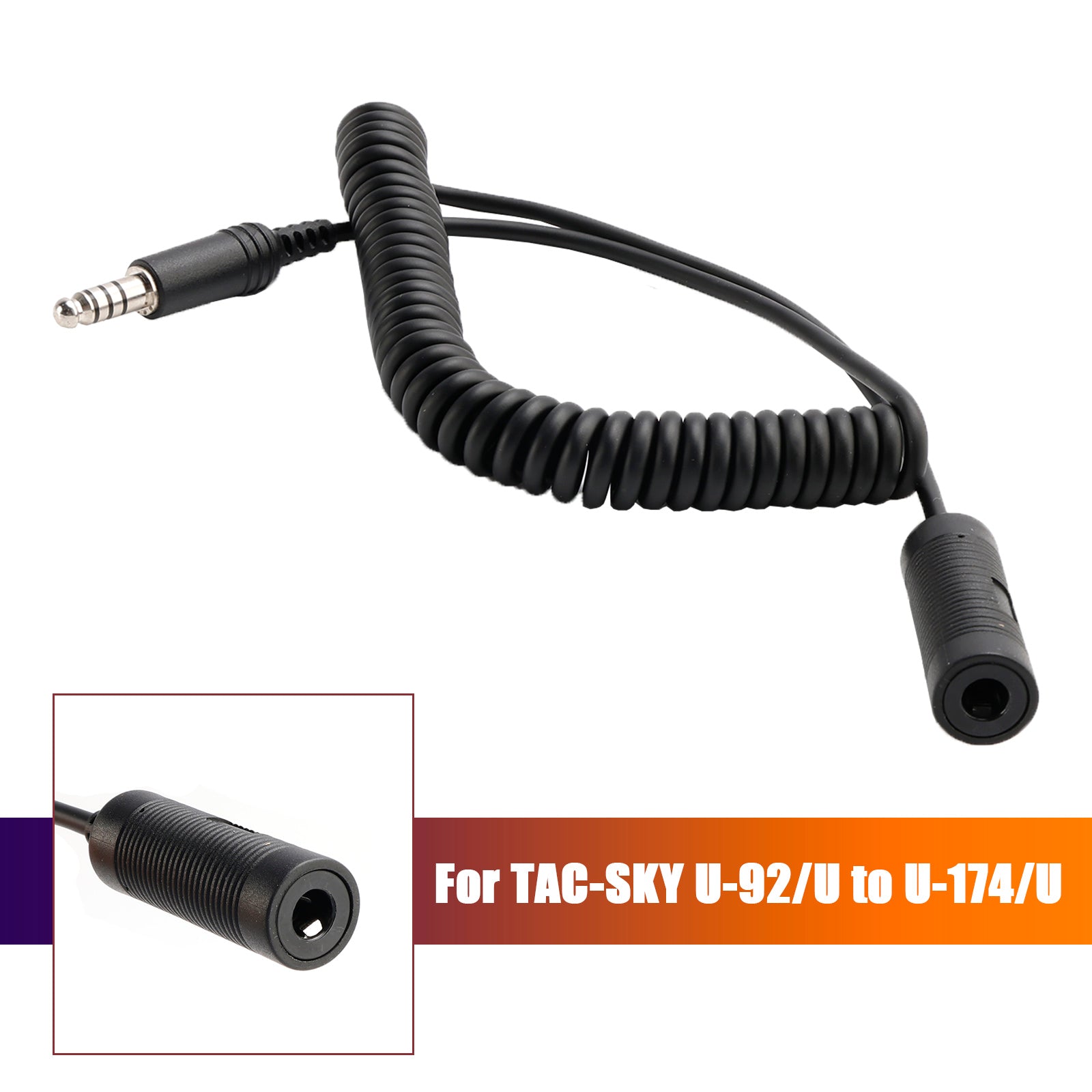 Cable de extensión del zócalo de 7,1 mm para el casco táctico táctico U-92A/U a U-174/U