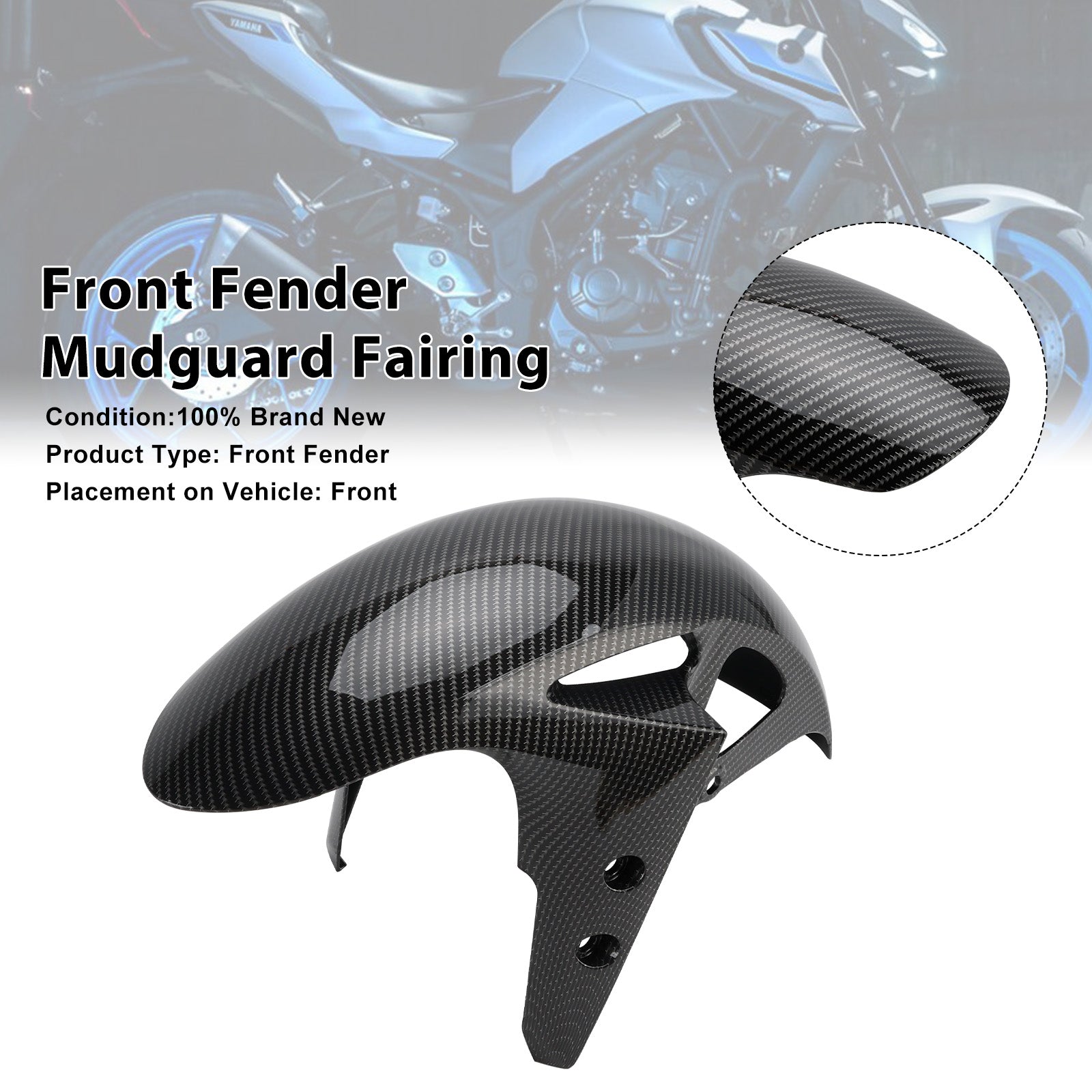 2025-2026 Yamaha YZF-R3 YZF R25 MT-03 Carénage de garde-boue avant