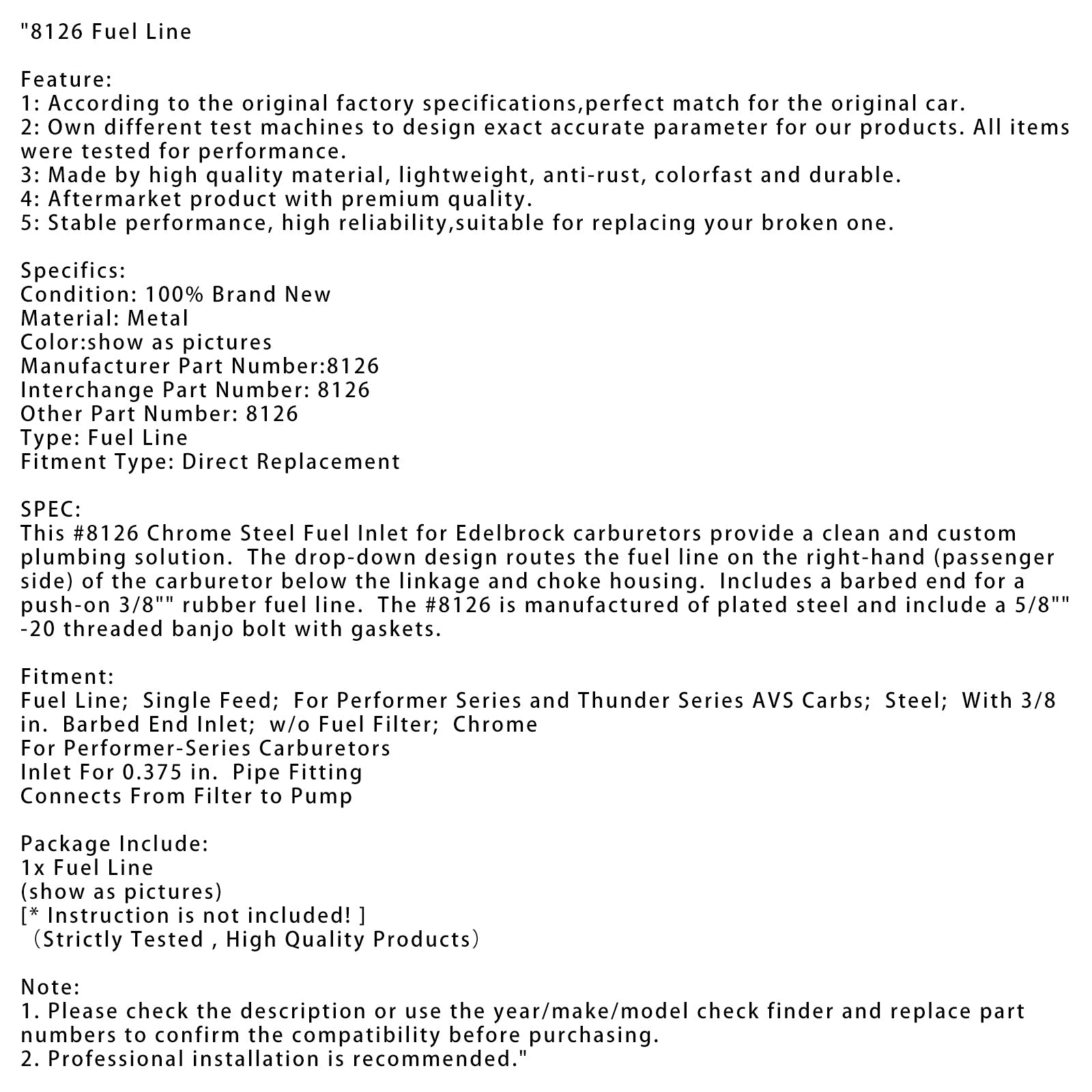 8126 Guida del carburante