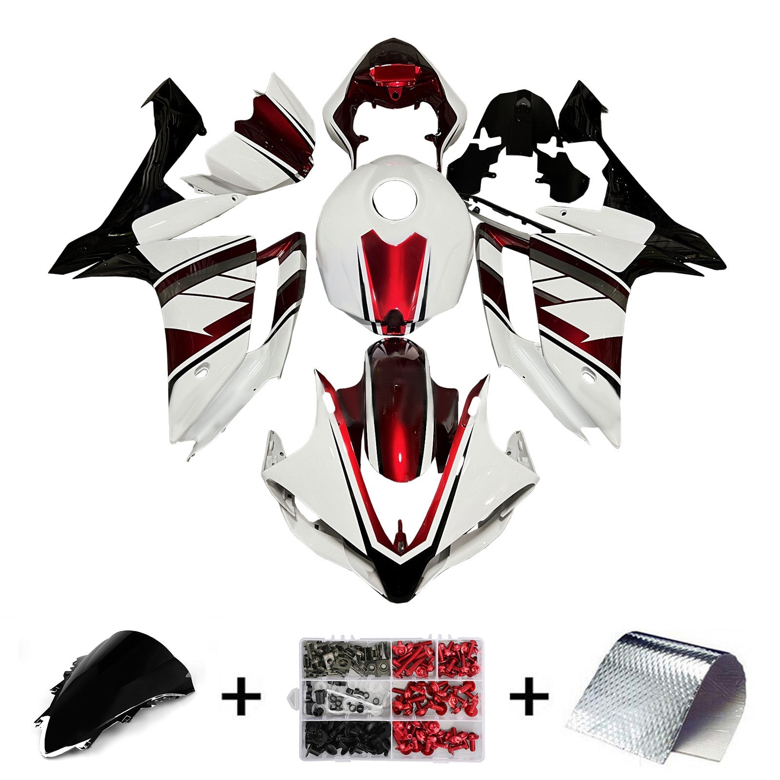 Kit carenatura iniettata in plastica ABS per Yamaha YZFR1 YZF-R1 2007-2008