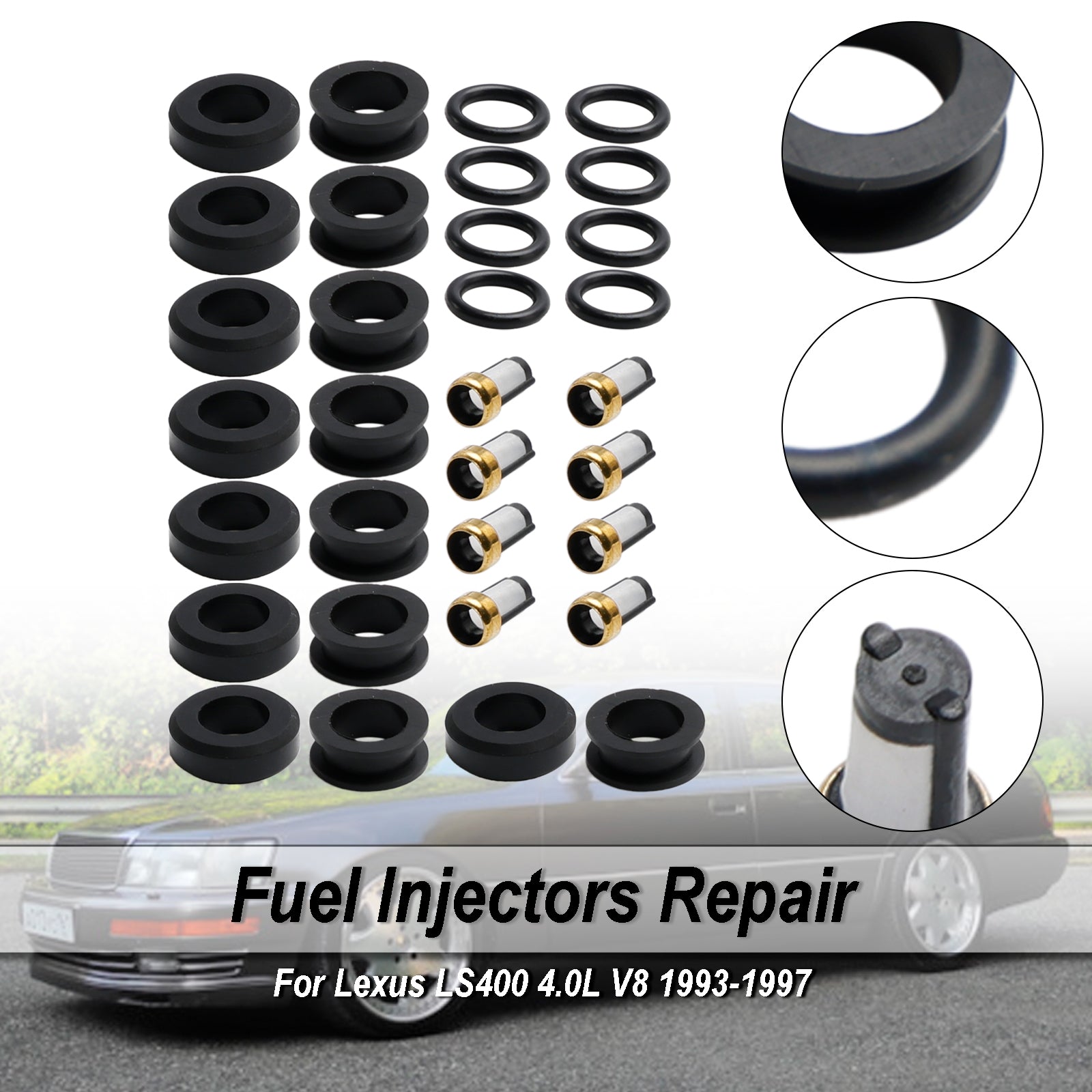 23250-50020 kompleti za popravilo injektorjev za gorivo za Lexus LS400 SC400 4,0L V8 1992-97