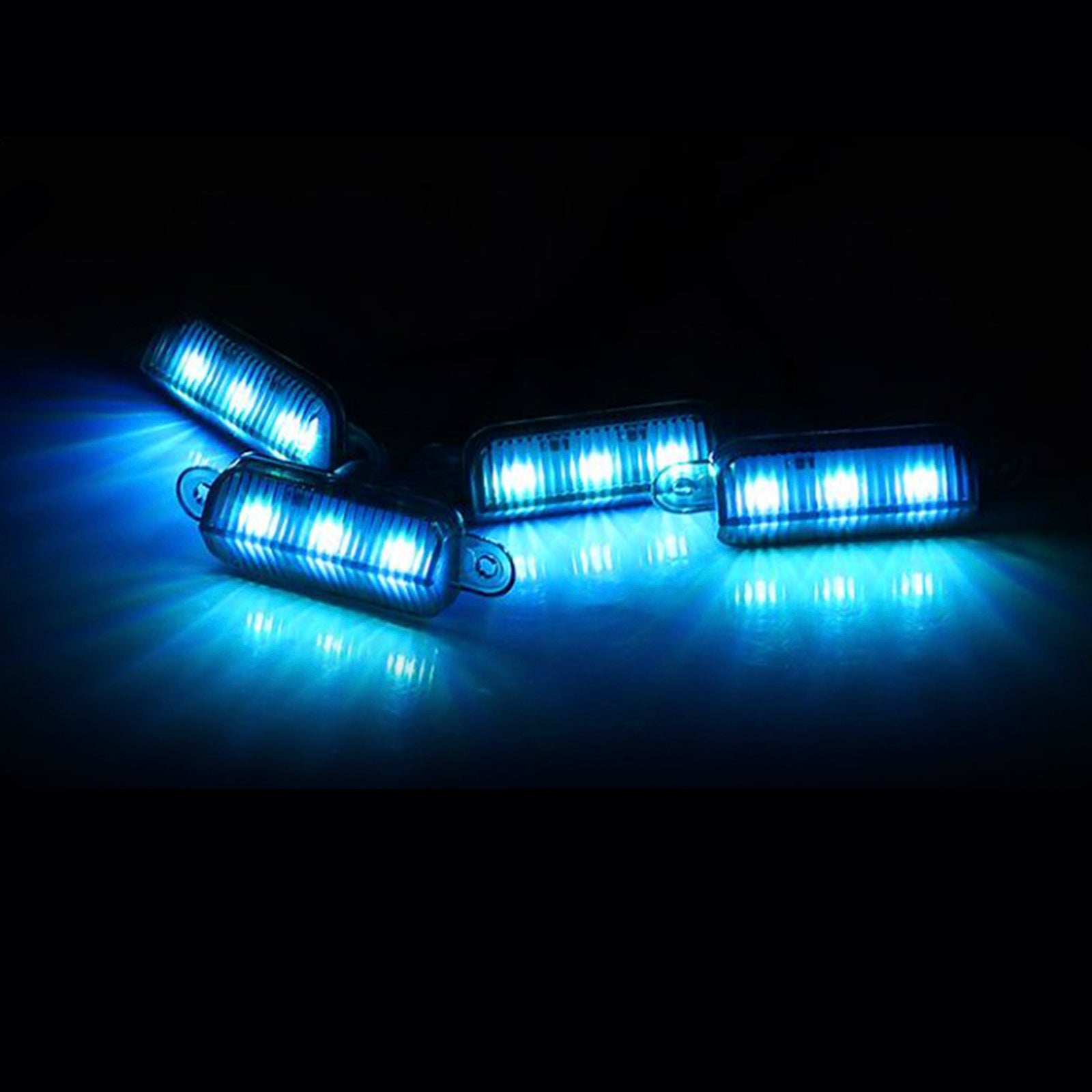 Juego de 3 luces LED RGB para parrilla delantera con controlador'aplicación para vehículos todoterreno SUV