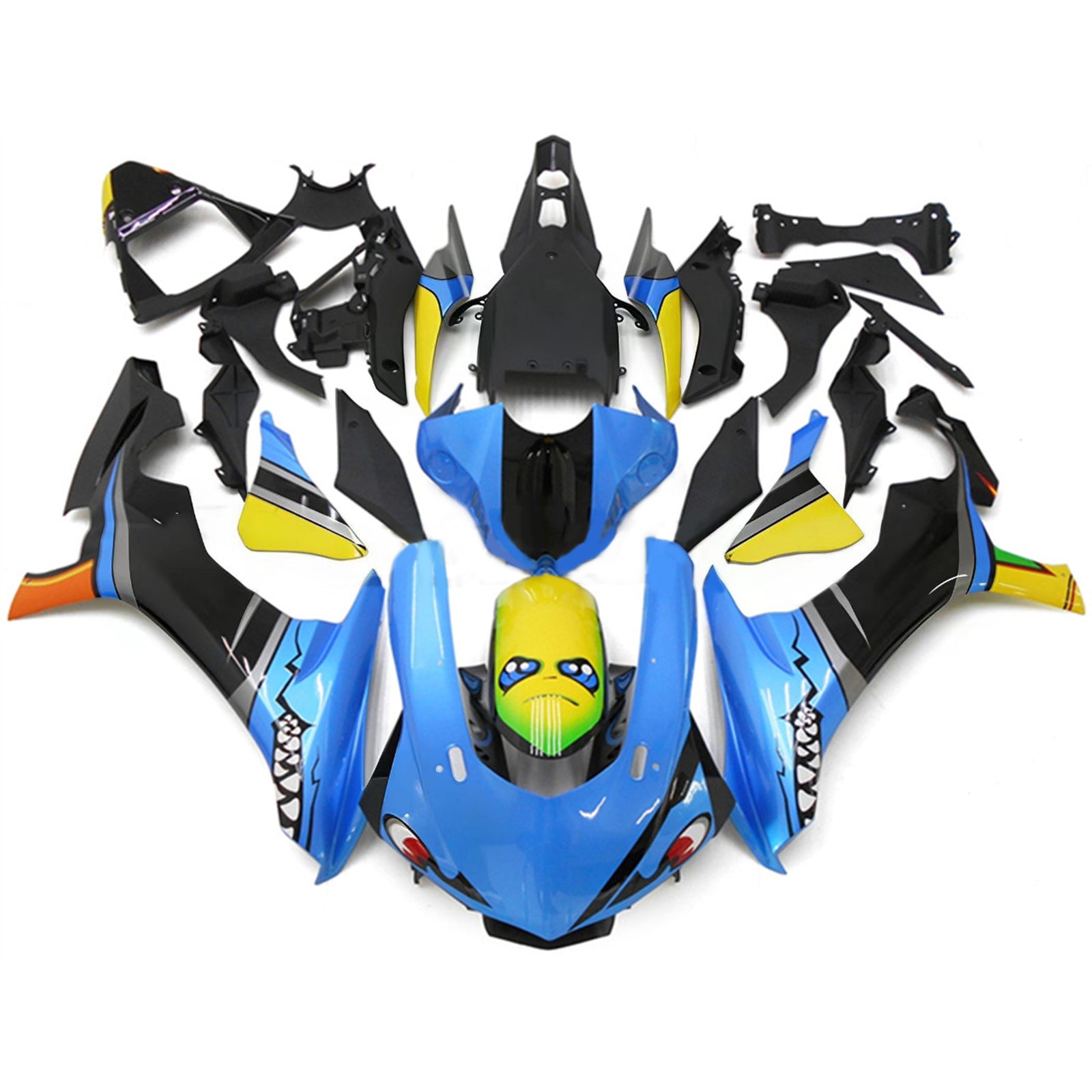 Kit de carénage en plastique ABS injecté compatible avec Yamaha YZF 1000 R1 2015-2019