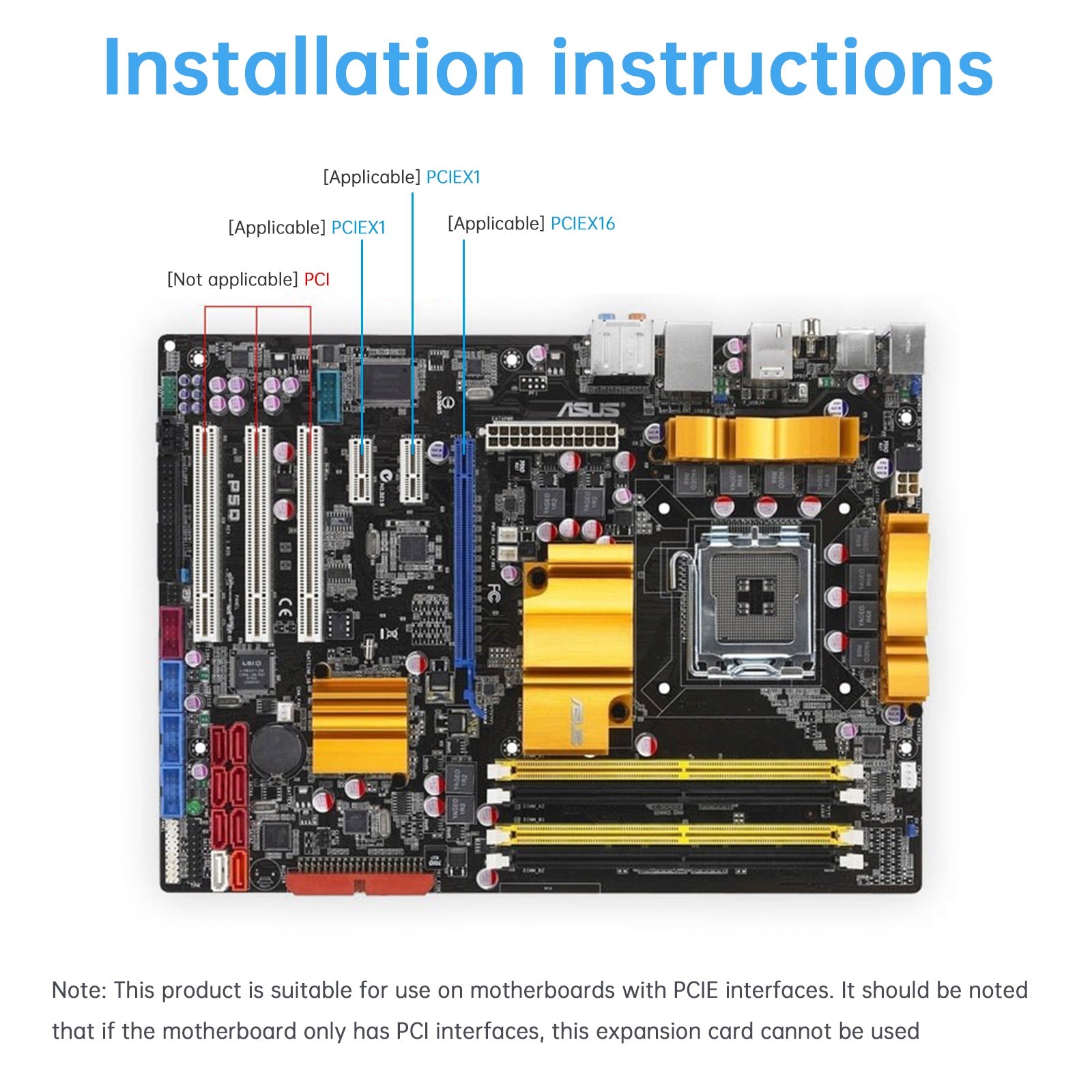 Carte d'extension HUB 2.0 PCIE vers USB 2.0, adaptateur Moschip, alimentation 4 broches